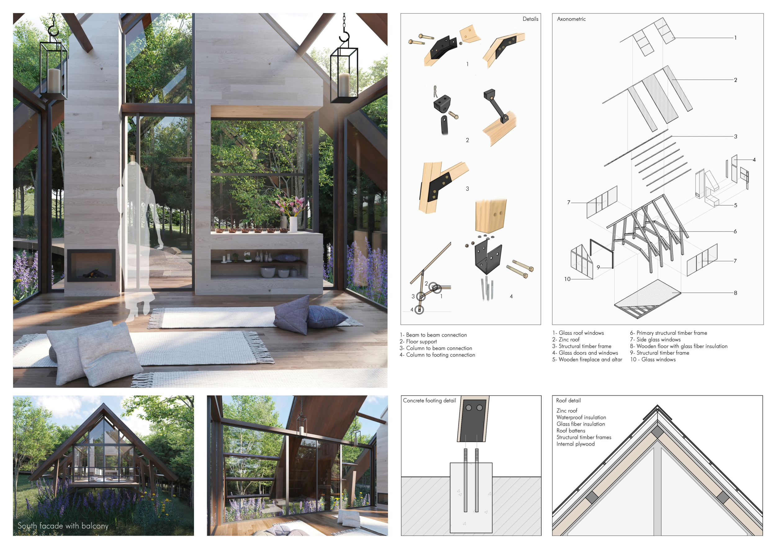 Architecture project // Floating Glass Structure Embracing Natural Wood ...
