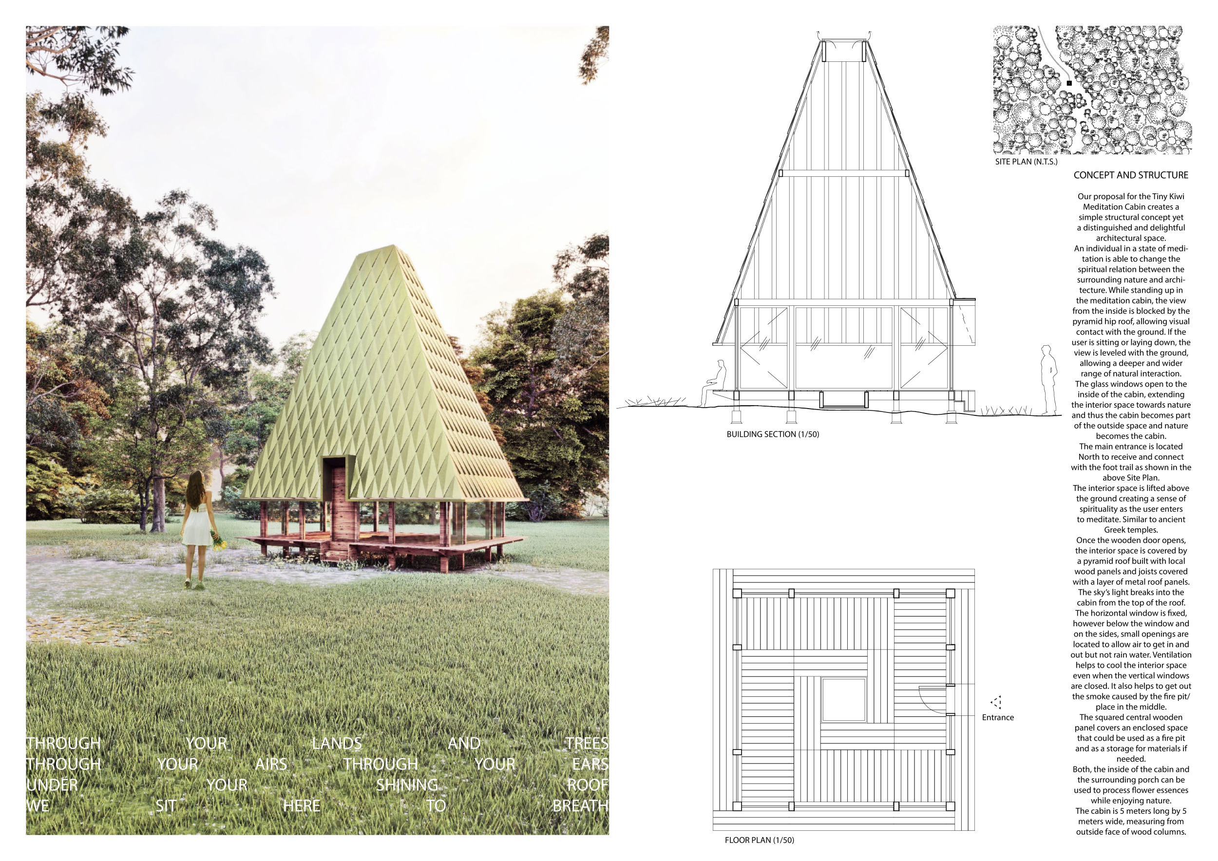 Architecture project // Pyramid Roof Cabin Crafted from Local Wood for ...