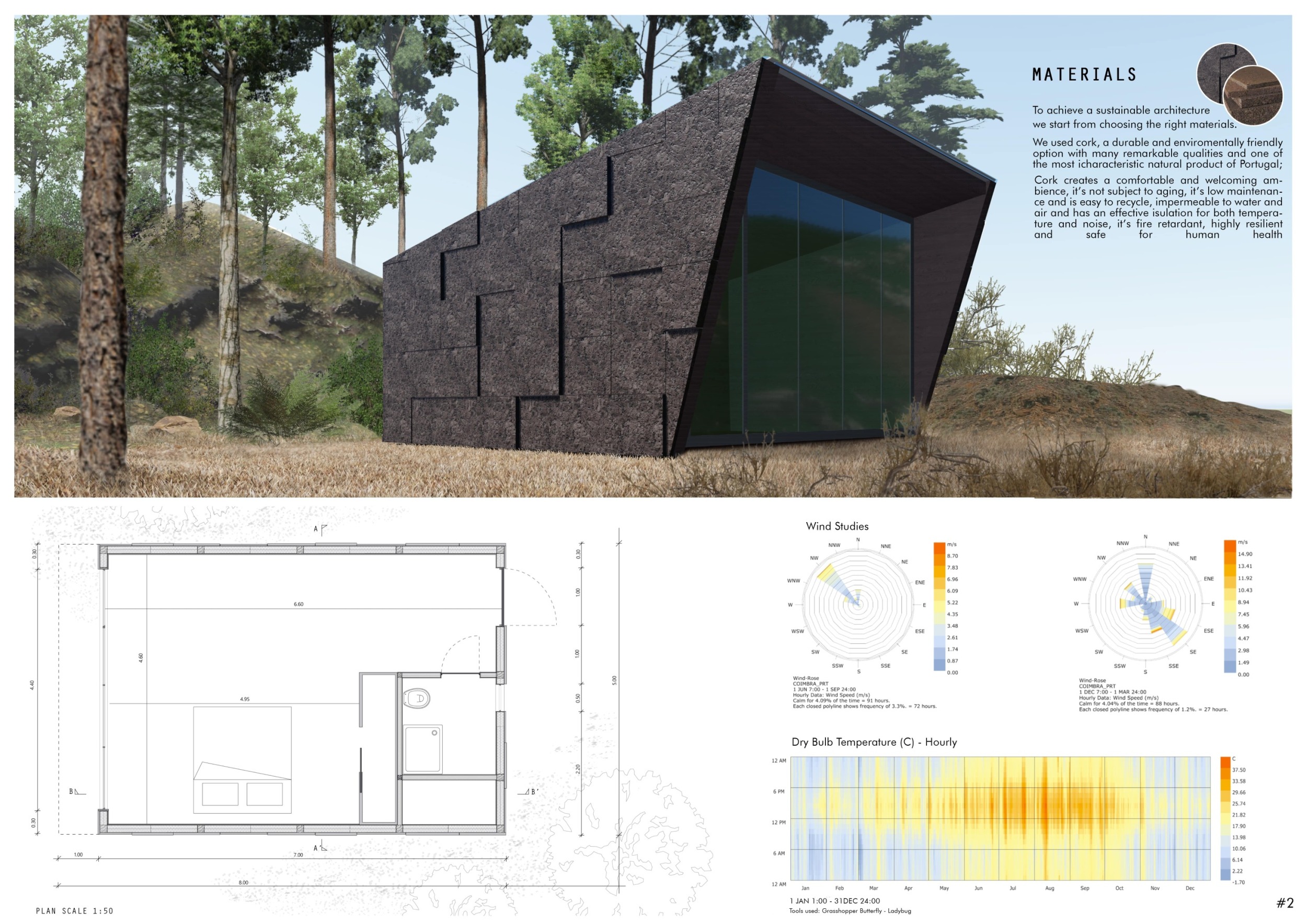 Architecture project // Cork Cladding and Stained Glass Retreats in the ...