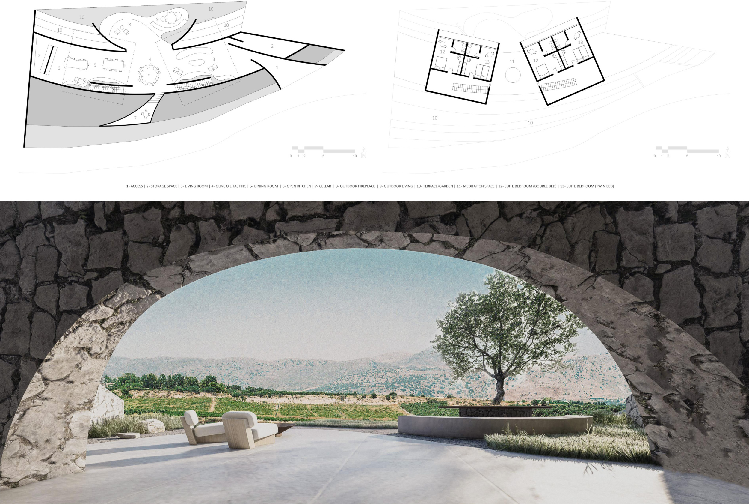Architecture project // Natural Stone and Local Brick Create Harmonious ...