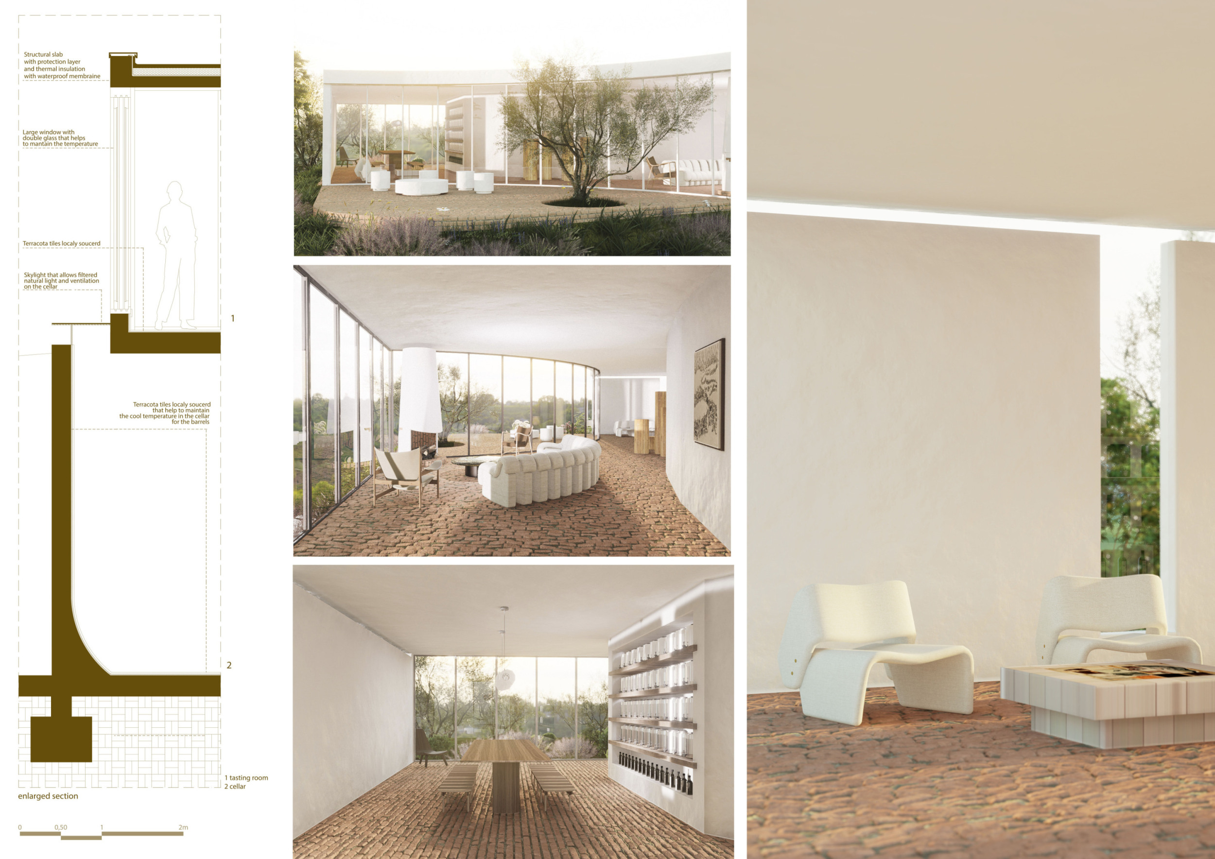 Picture of Architecture project // Terracotta Walls and Glass Transparencies ...