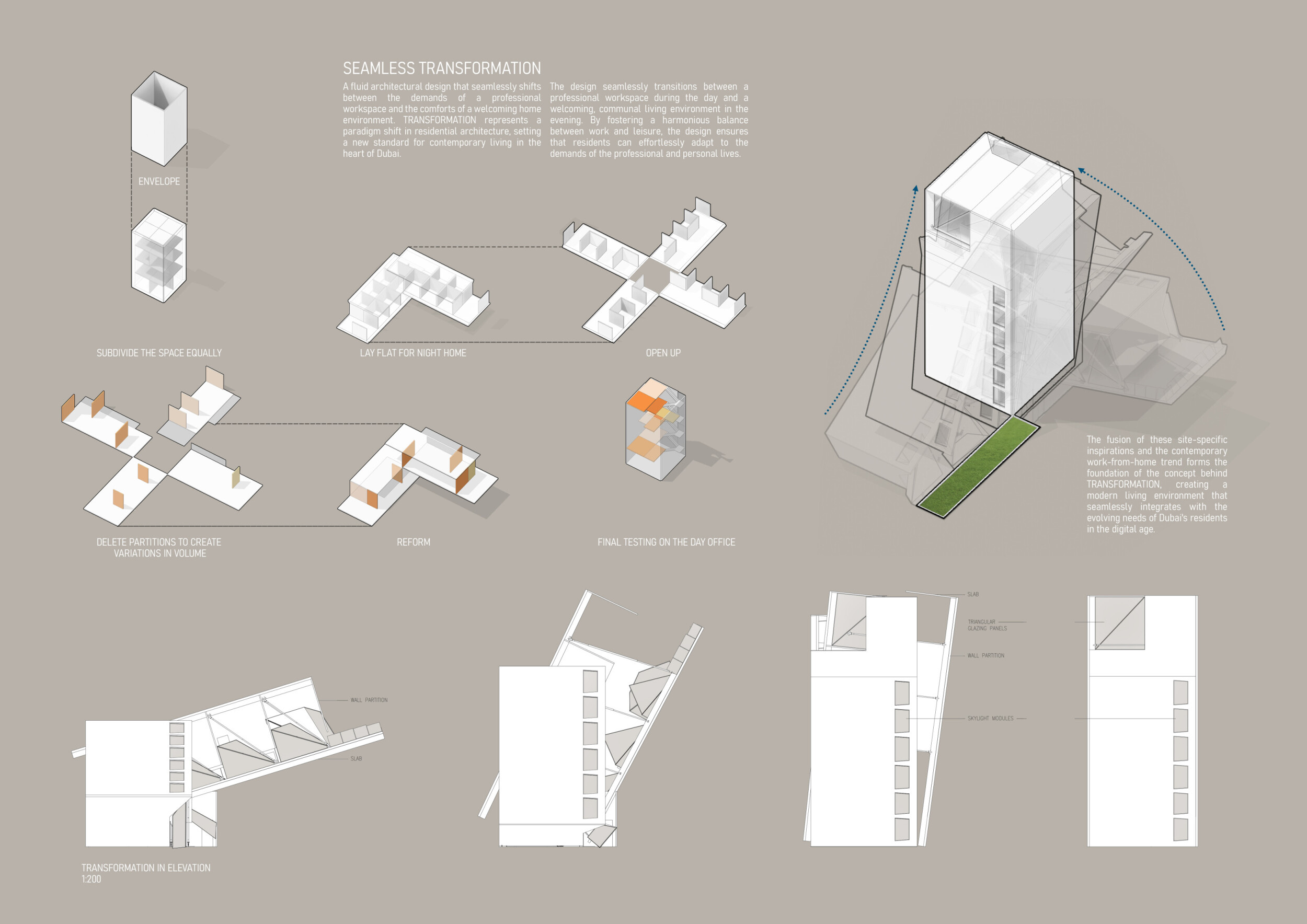 Architecture project // Modular Spaces with Transparent Facades and ...