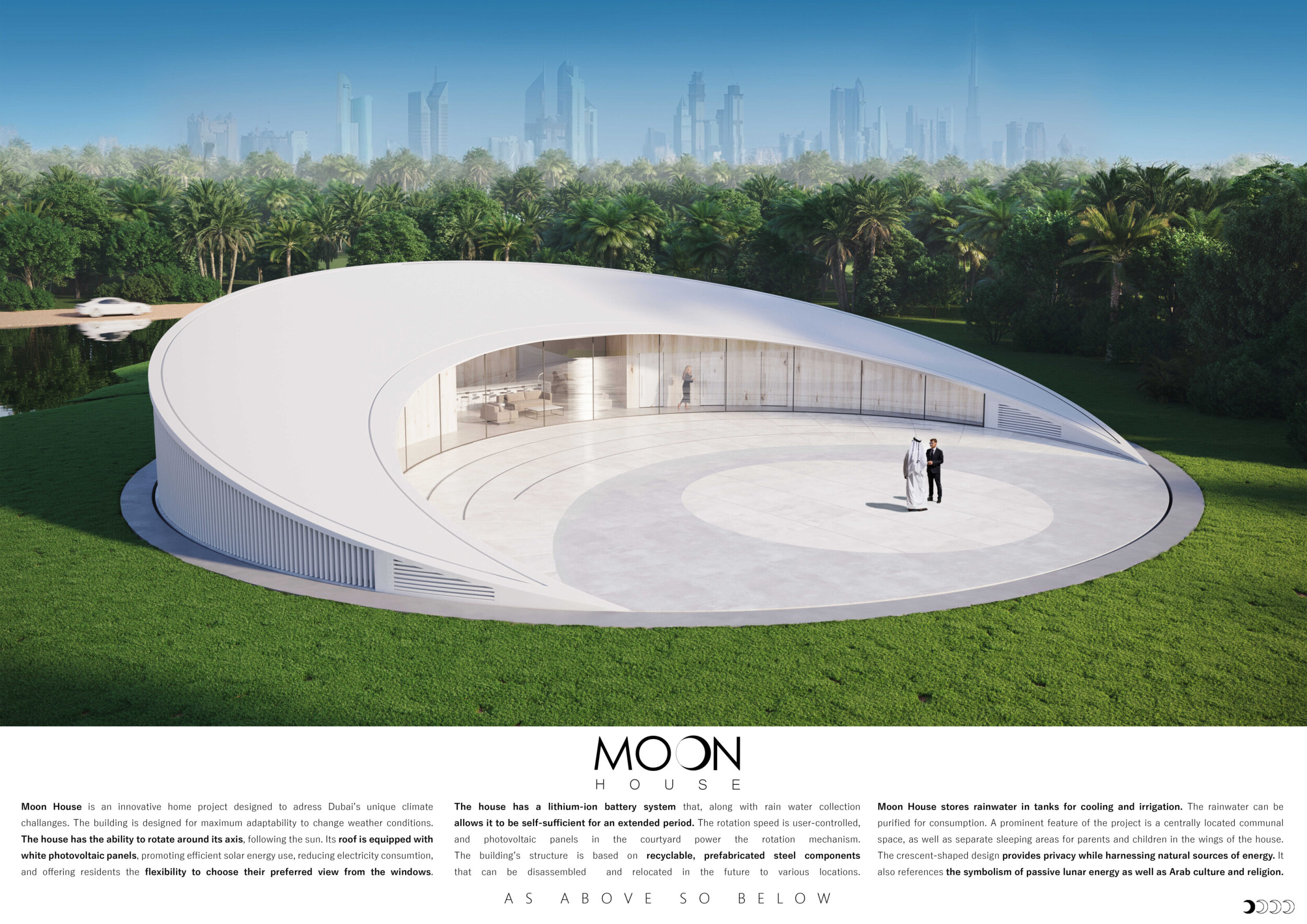 Project Crescent Architecture project // Crescent-Shaped Residence Featuring ...