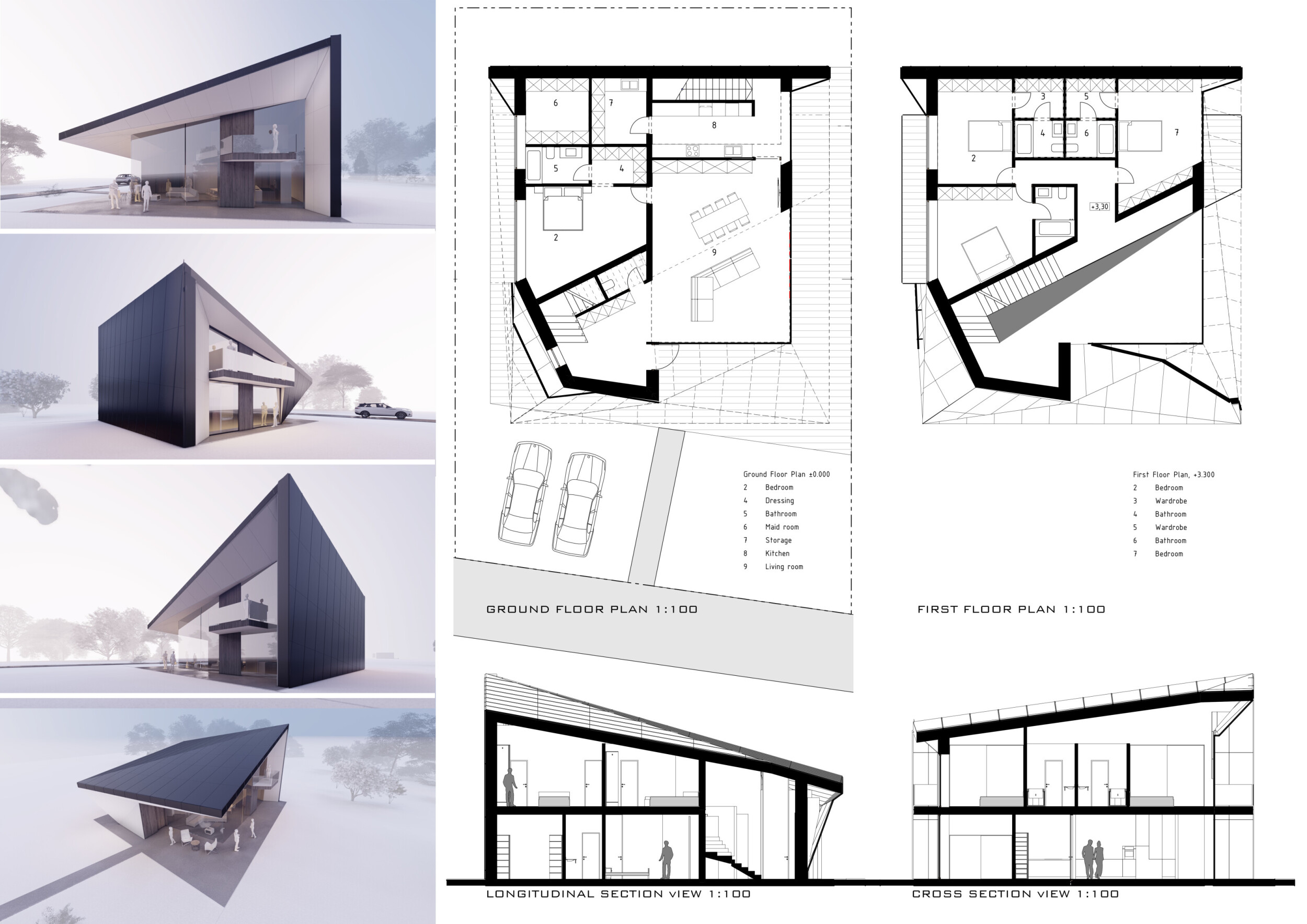 Architecture project // Cantilevered Roof and High-Performance Glass ...