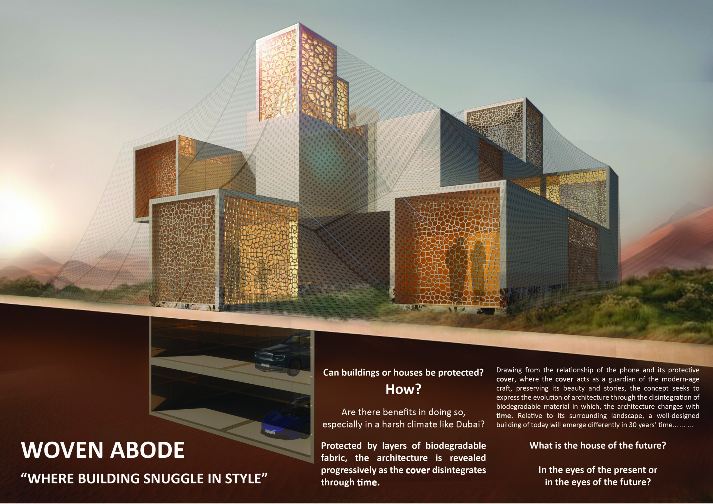 Architecture project // Biodegradable Fabric Façade Integrating Natural ...