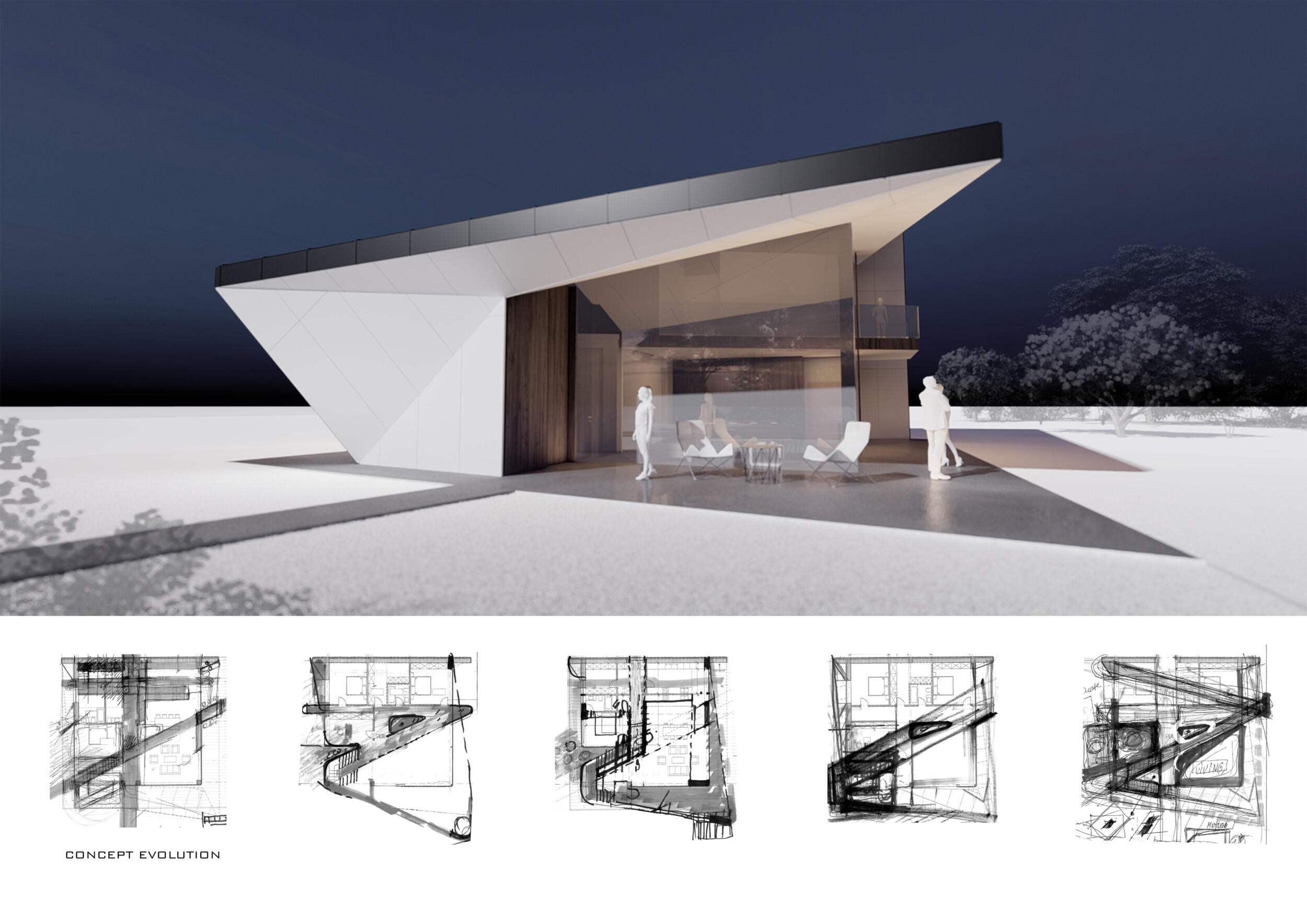 Architecture project // Cantilevered Roof and High-Performance Glass ...