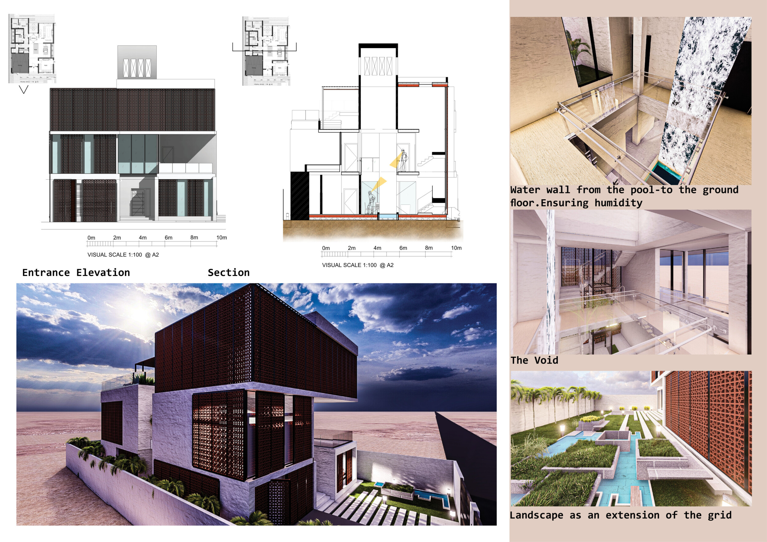Architecture project // Dynamic Brick Screens and Natural Ventilation ...