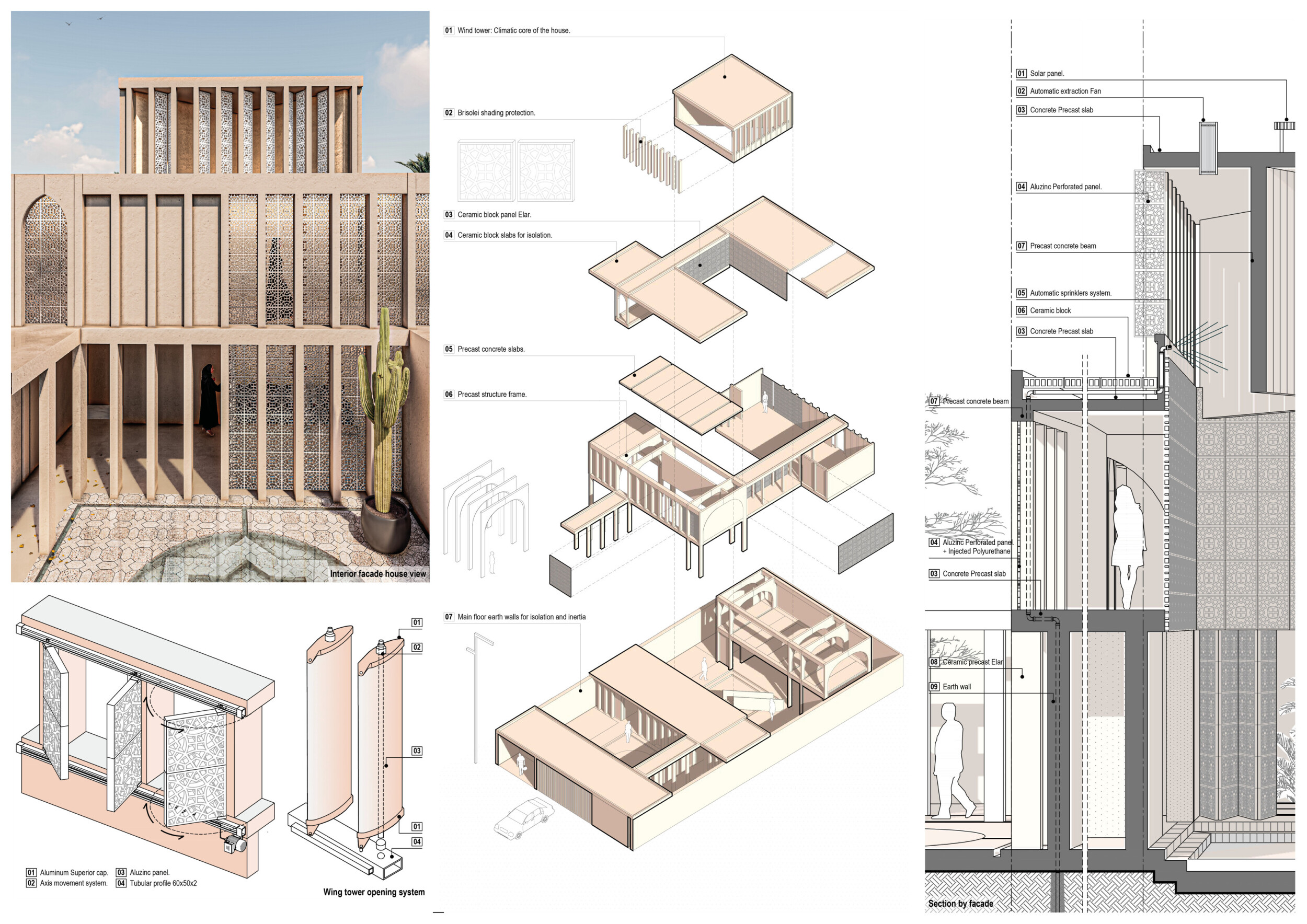 Architecture project // Wind Tower Integration with Precast Concrete ...
