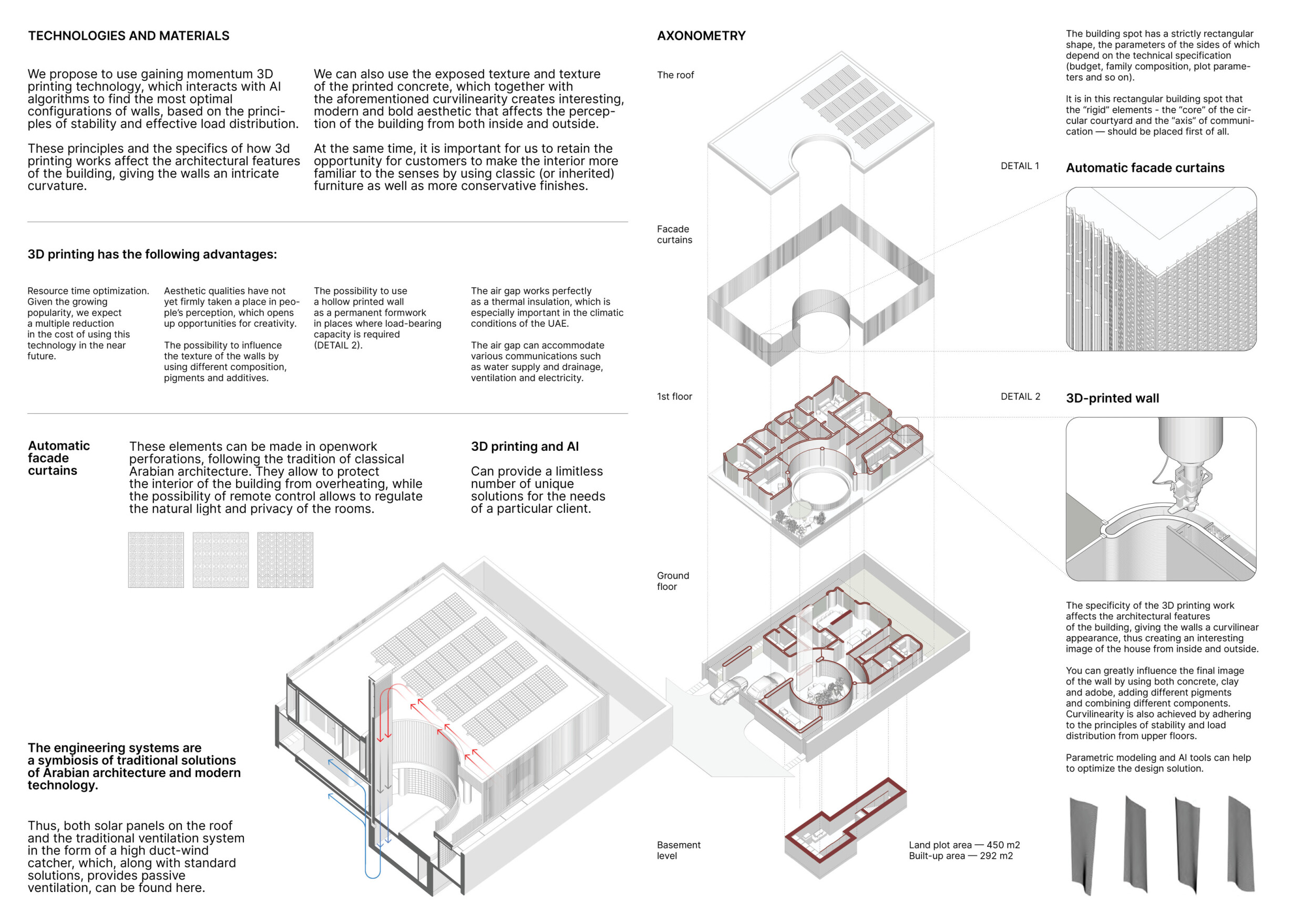 Architecture project // Rammed Earth and 3d Printed Concrete Create ...