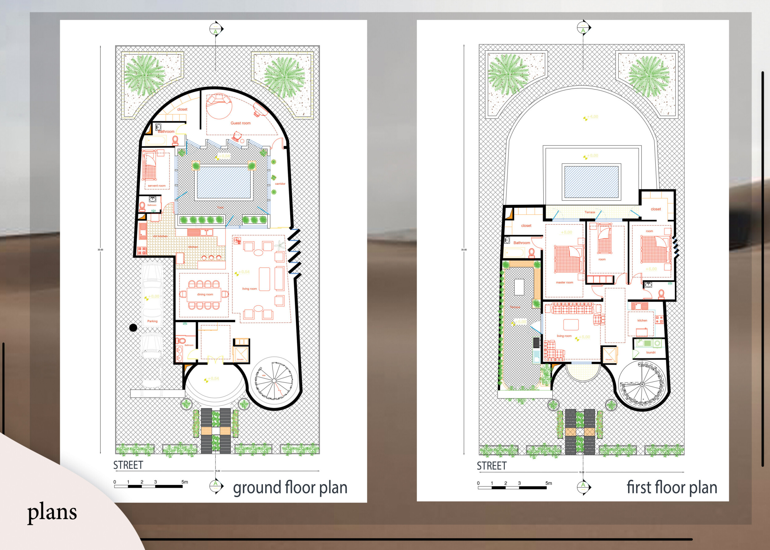 Architecture projects - courtyard home // Buildner