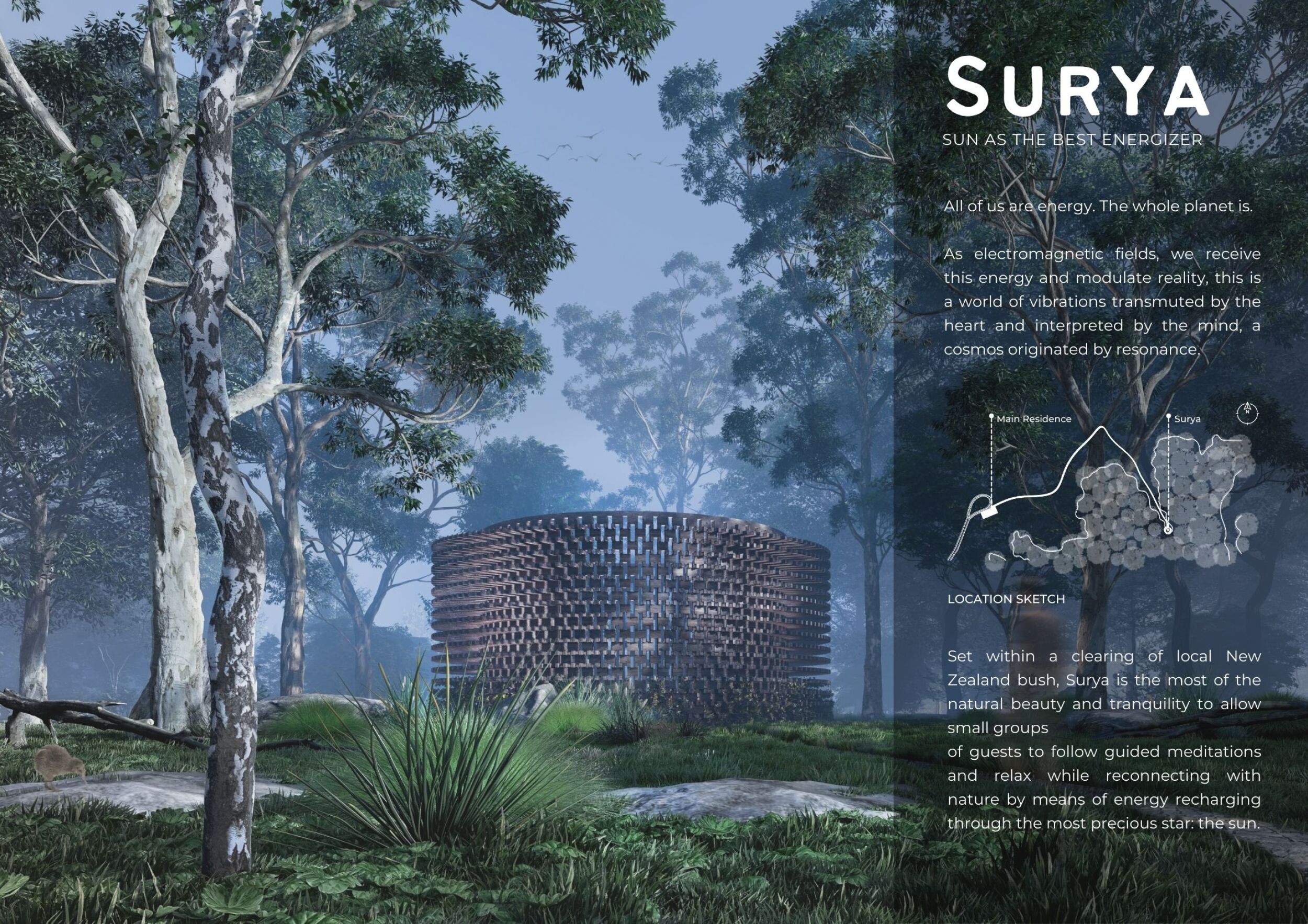 Architecture project // Sun-Infused Meditation Space Crafted with ...