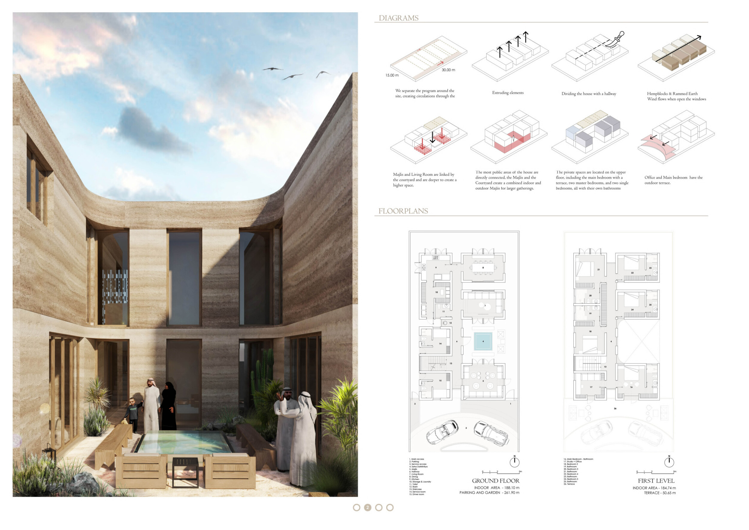 Utah Rammed Earth Architecture projects - earth plaster // Buildner