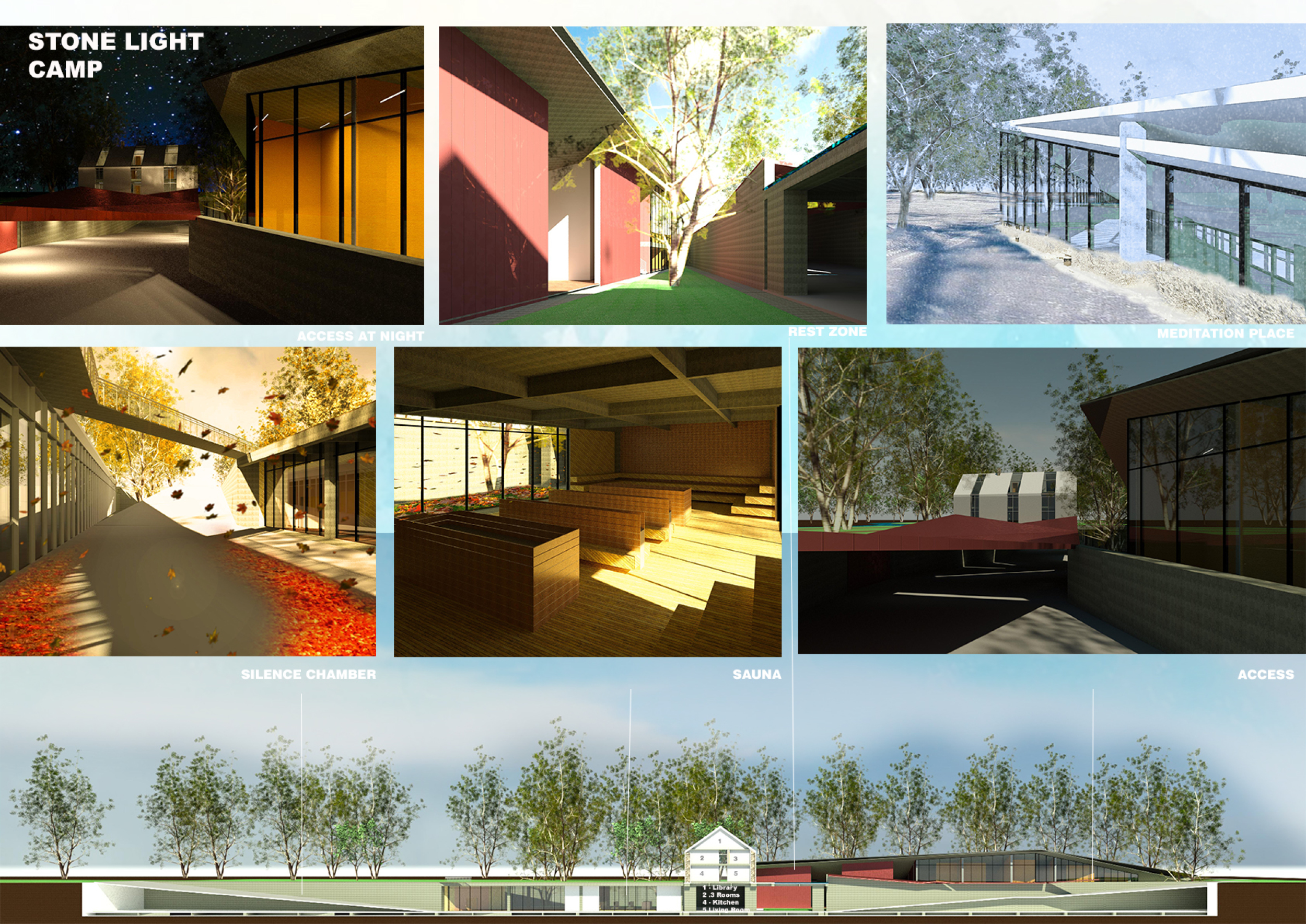 Architecture project // Perforated Timber Rods and Natural Light ...
