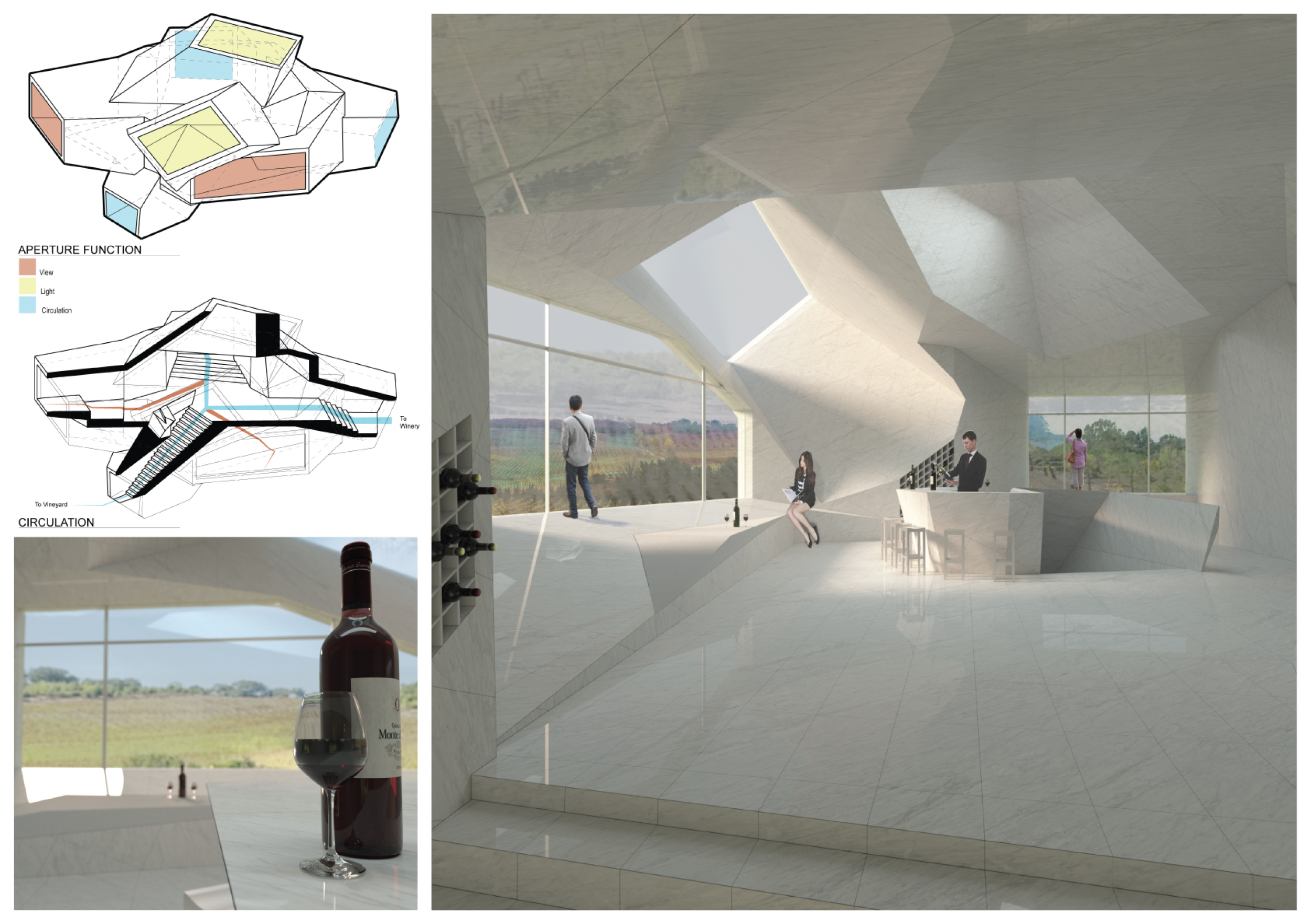 Architecture project // Corten Steel Clad Structure Framing Vineyard Views