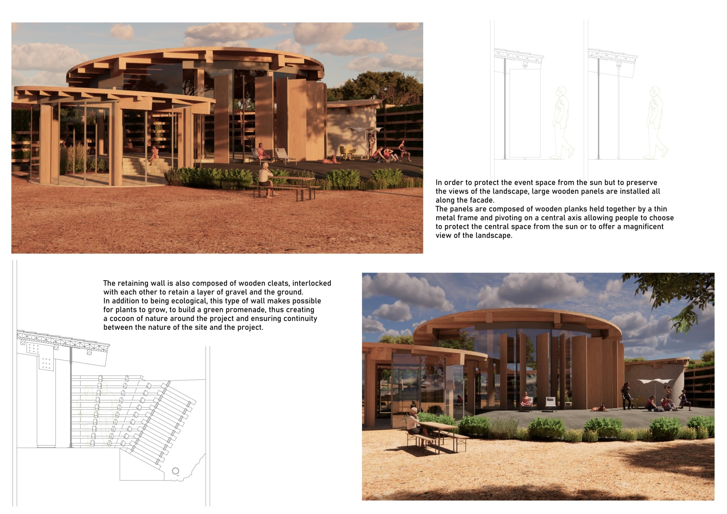 Architecture project // Circular Spaces Framed by Timber and Landscape ...