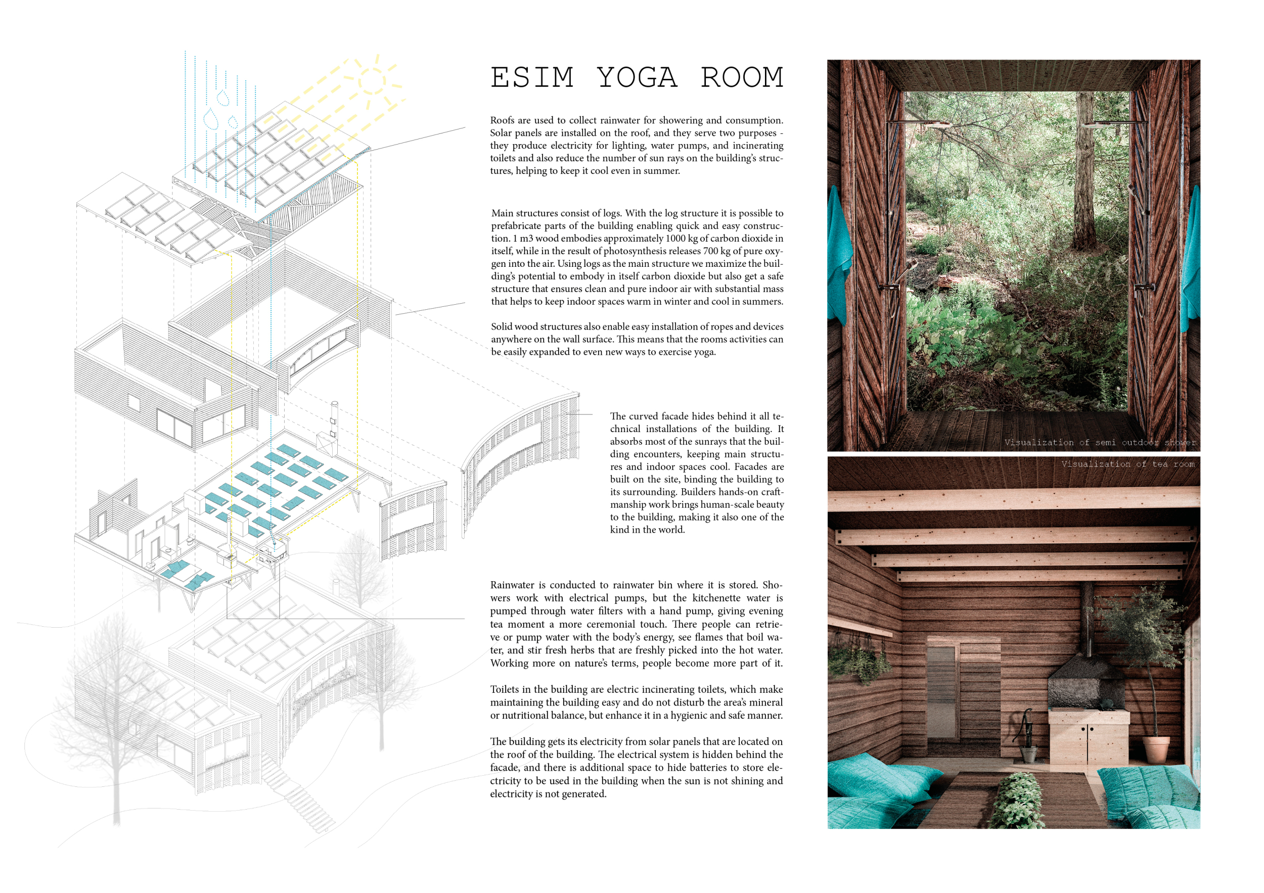 Photo inspiration: Nature Inspired Wellness Architecture Reference: Architecture Project Logs And Greenery Create A Cave Inspired Retreat