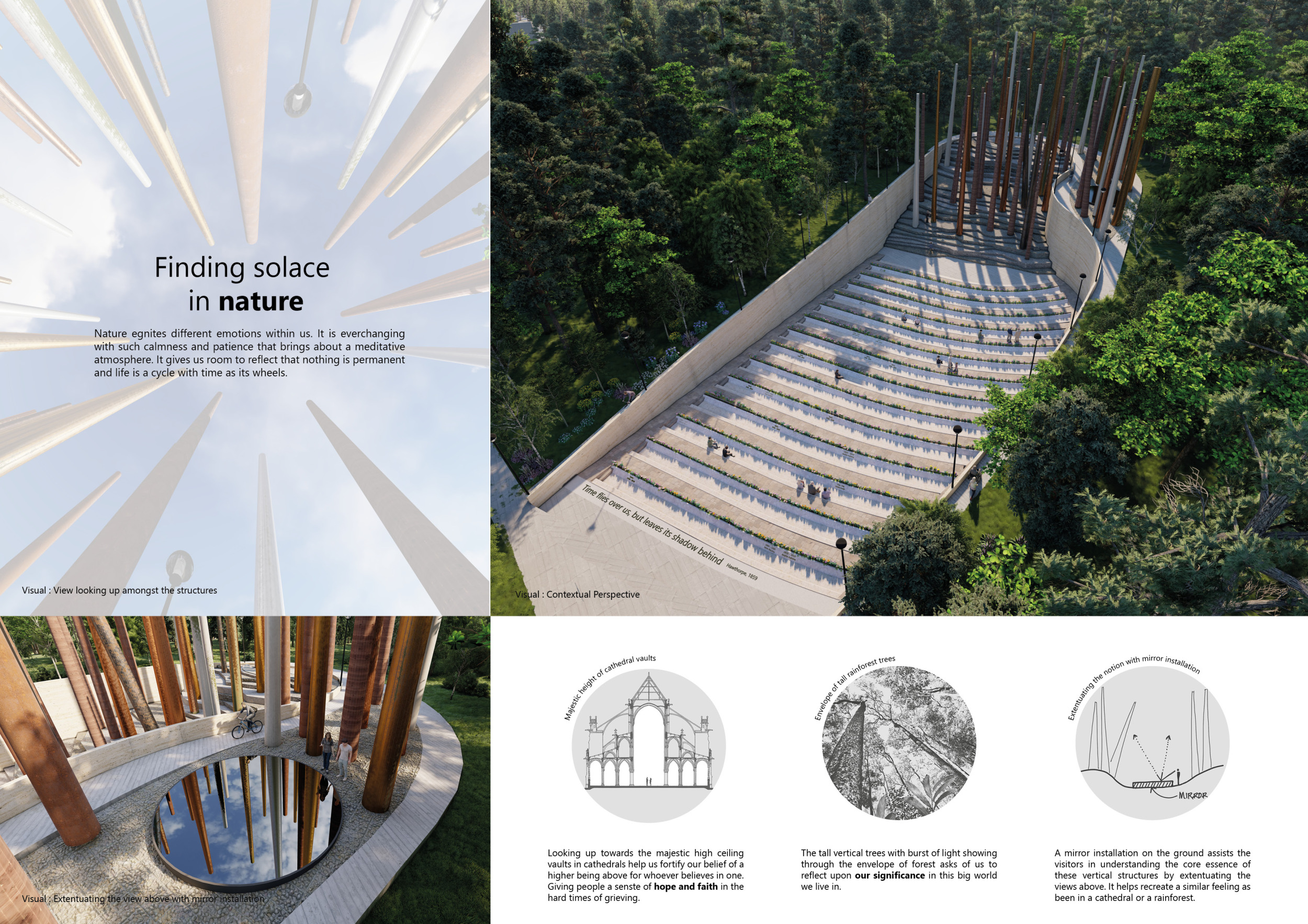 Architecture project // Weathering Concrete Columns with Reflective ...