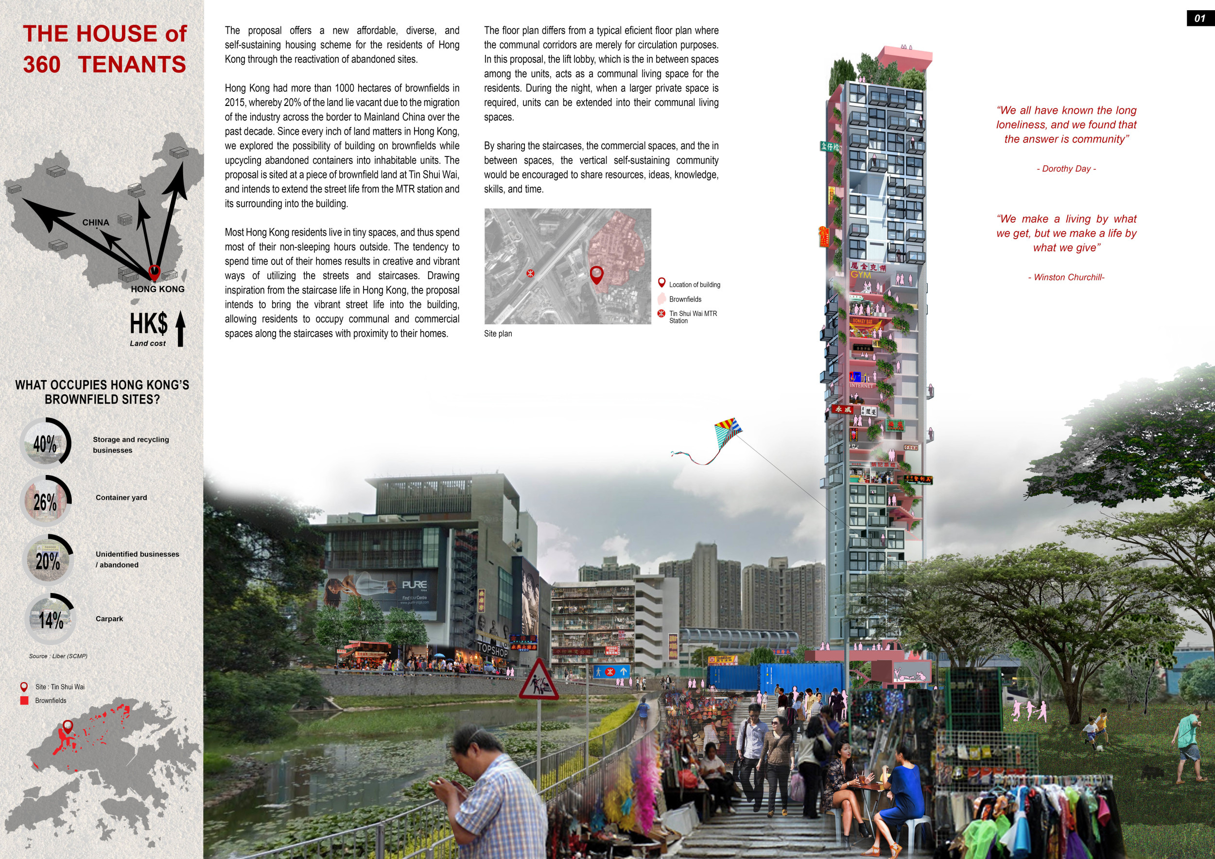 Vertical Community Architecture project // Repurposed Shipping Containers Enhancing Urban ...