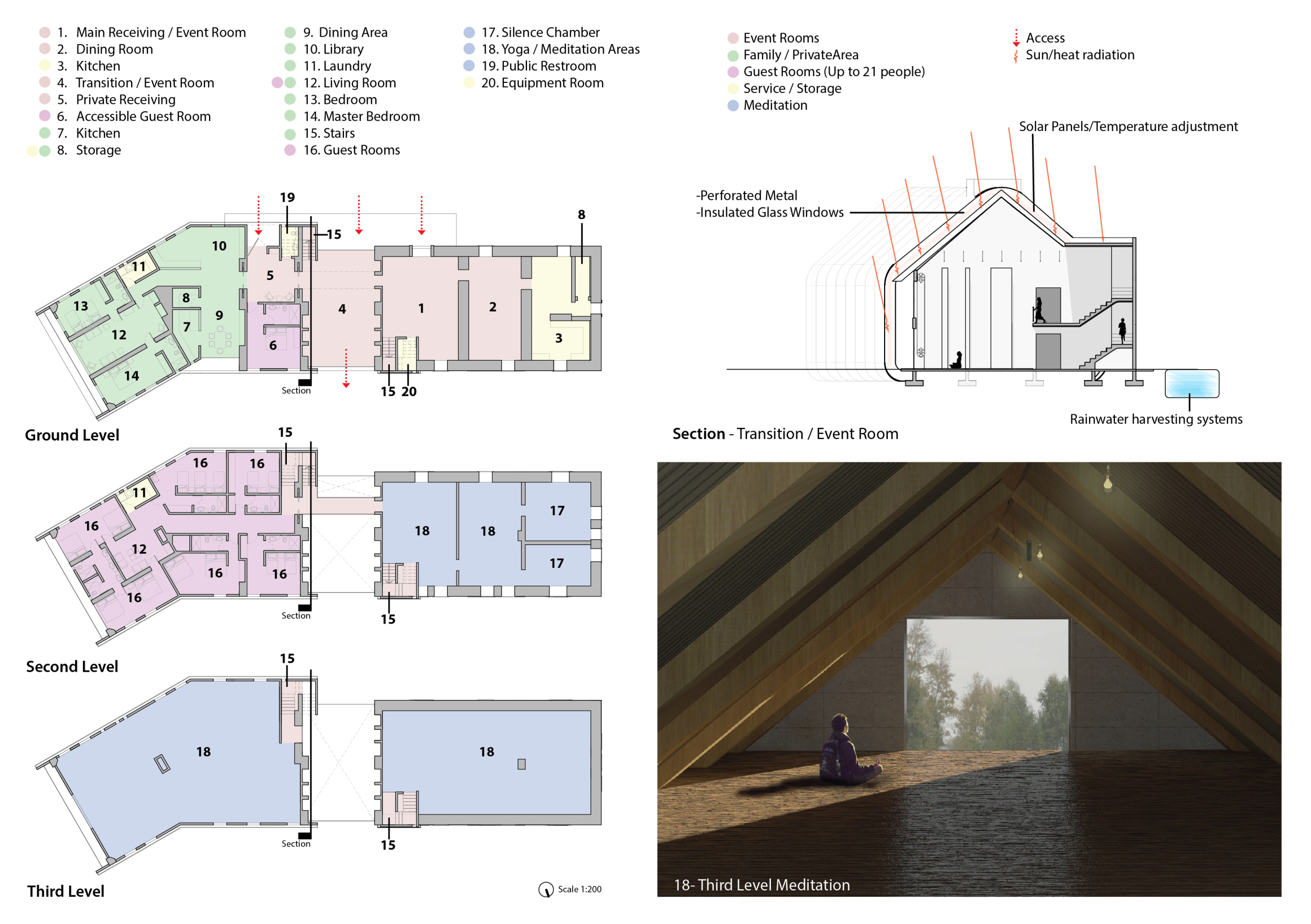 Architecture project // Curved Roofs and Perforated Metal Panels Define ...