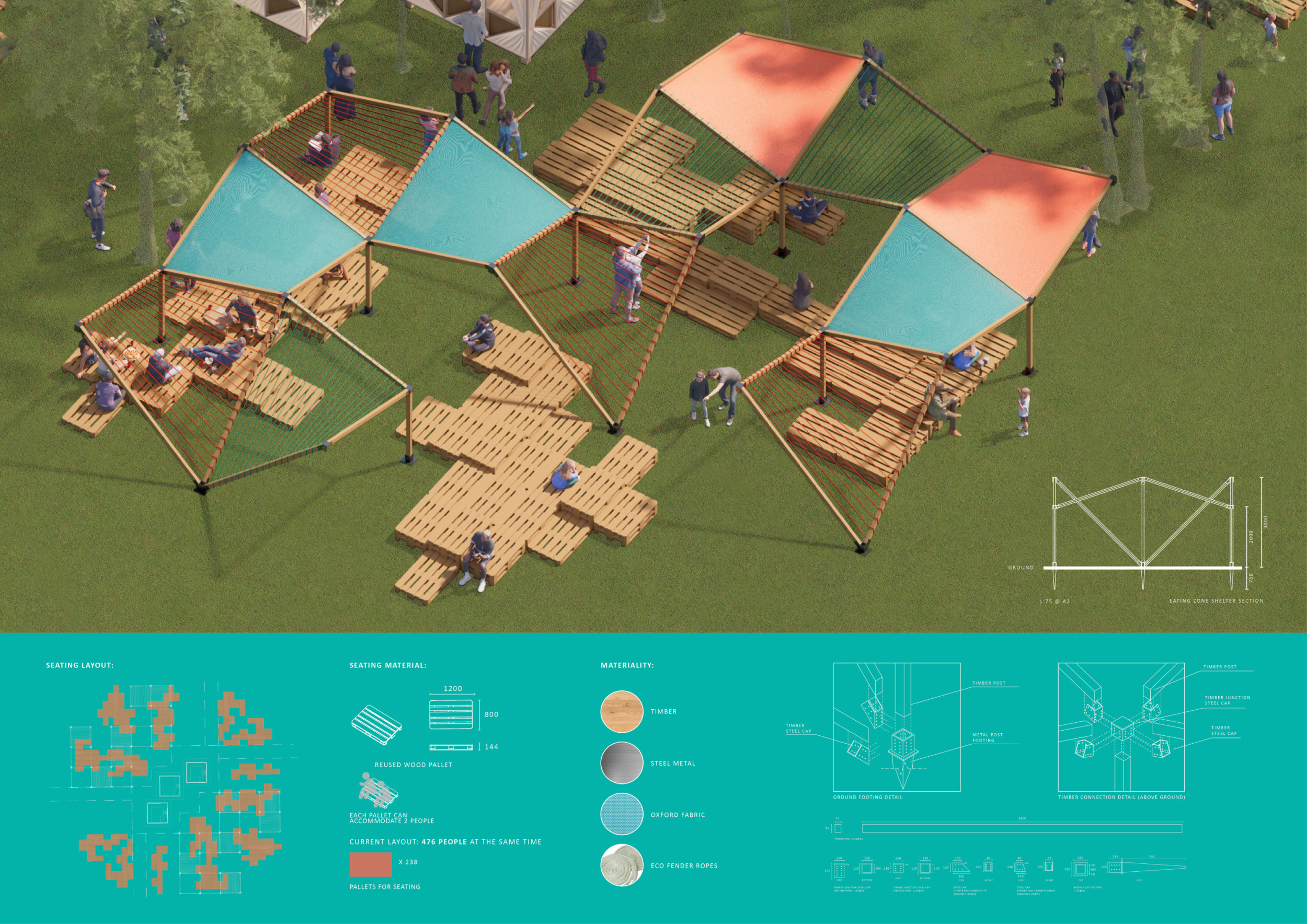 Architecture project // Dynamic Canopy and Flexible Timber Stalls for ...