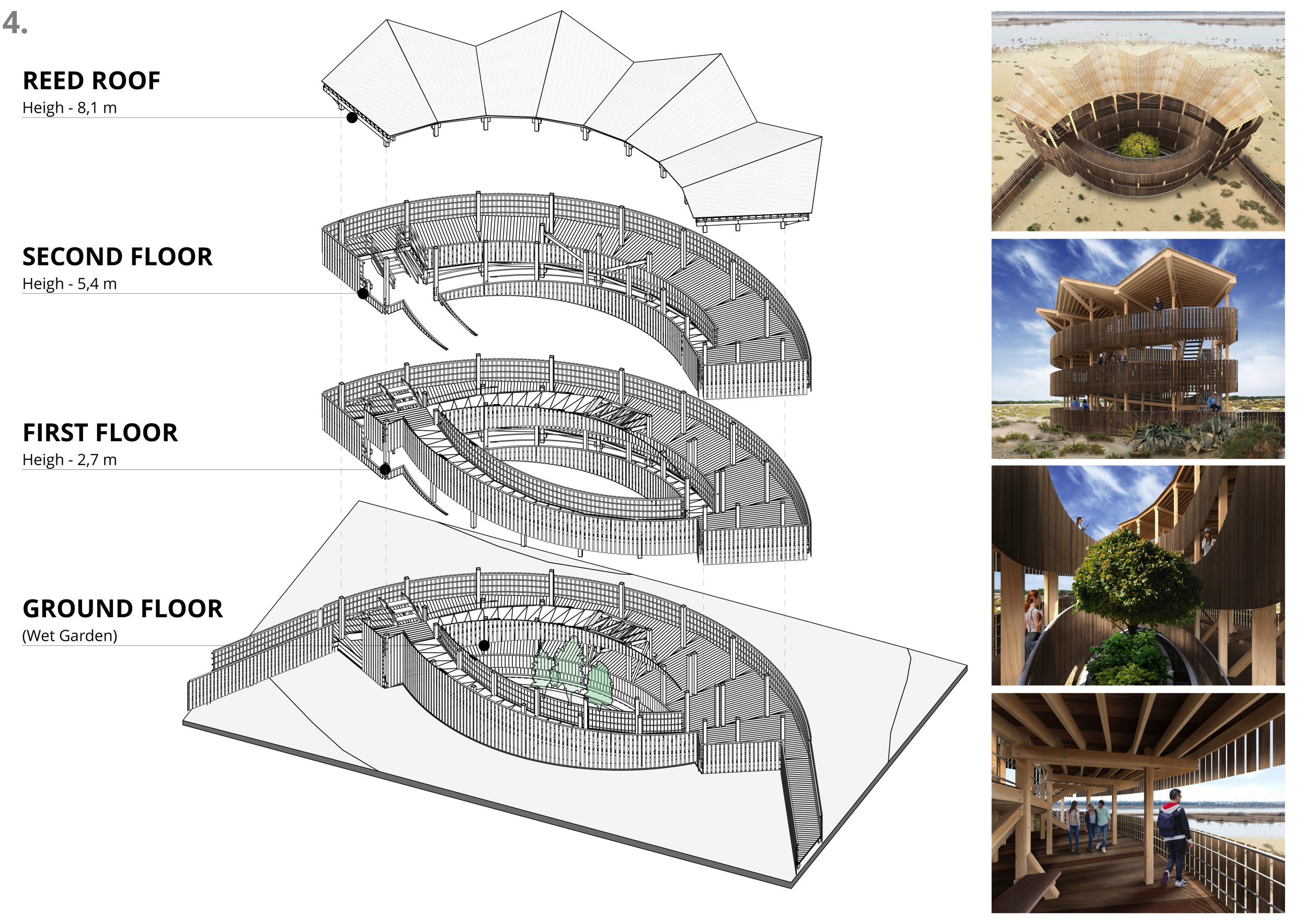 Architecture project // Reed Roof and Wooden Frame Structure for ...