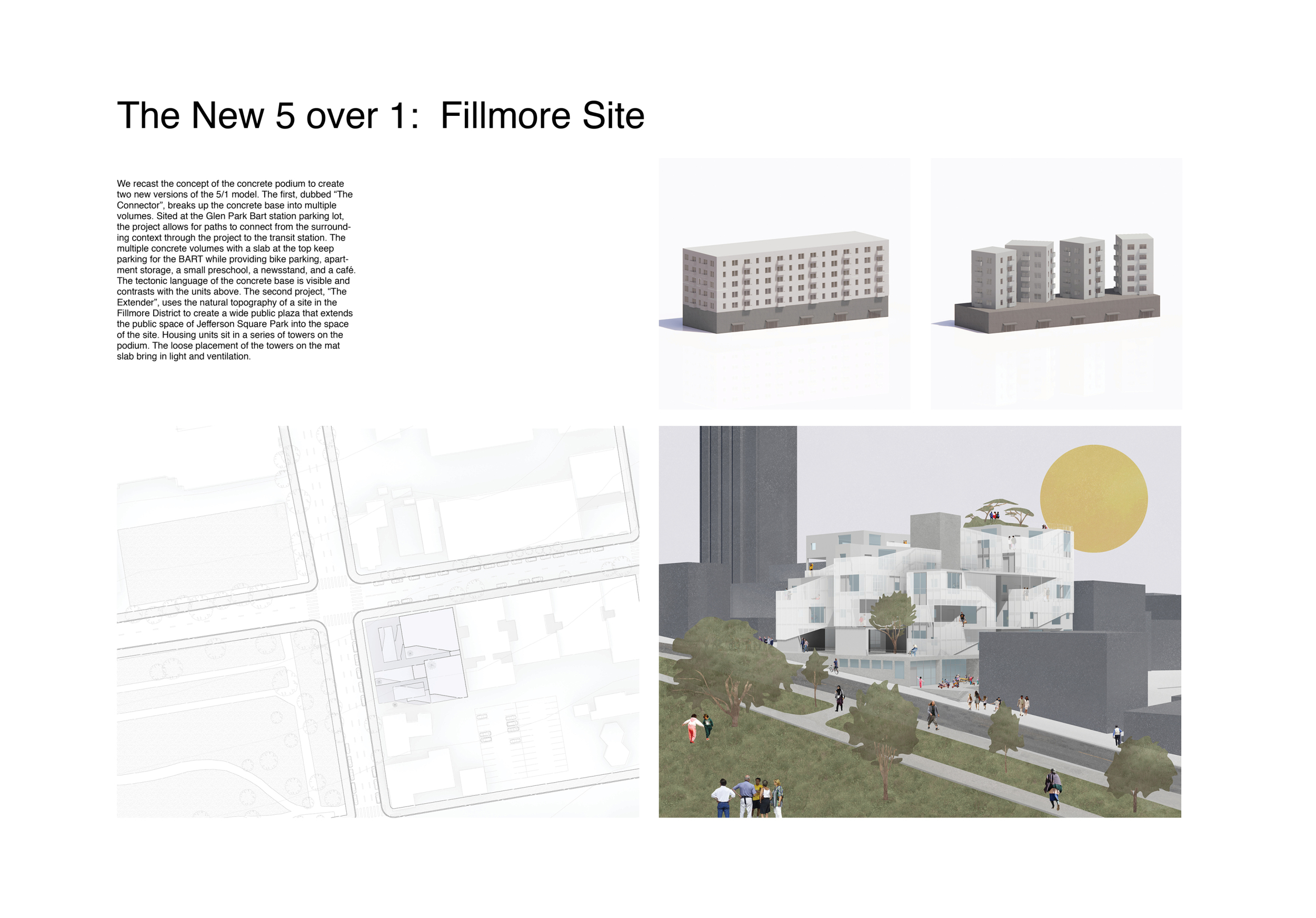 Architecture project // Concrete Podiums and Public Pathways Enhancing ...