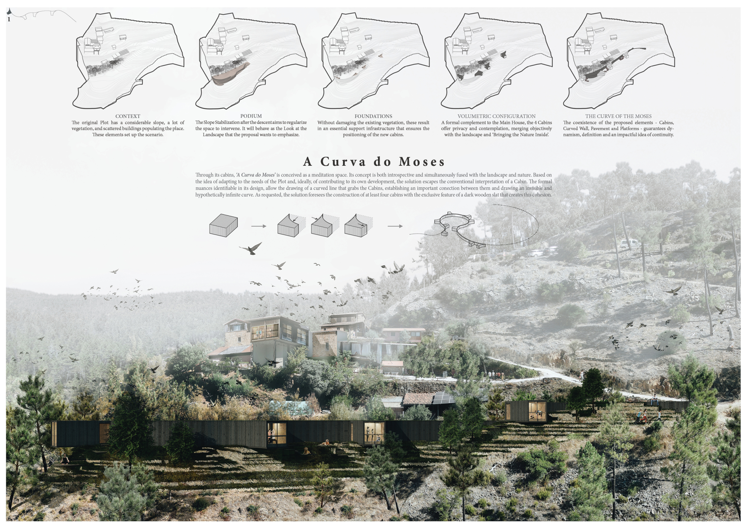 Architecture project // Curved Wooden Walls and Prefabricated Modules ...