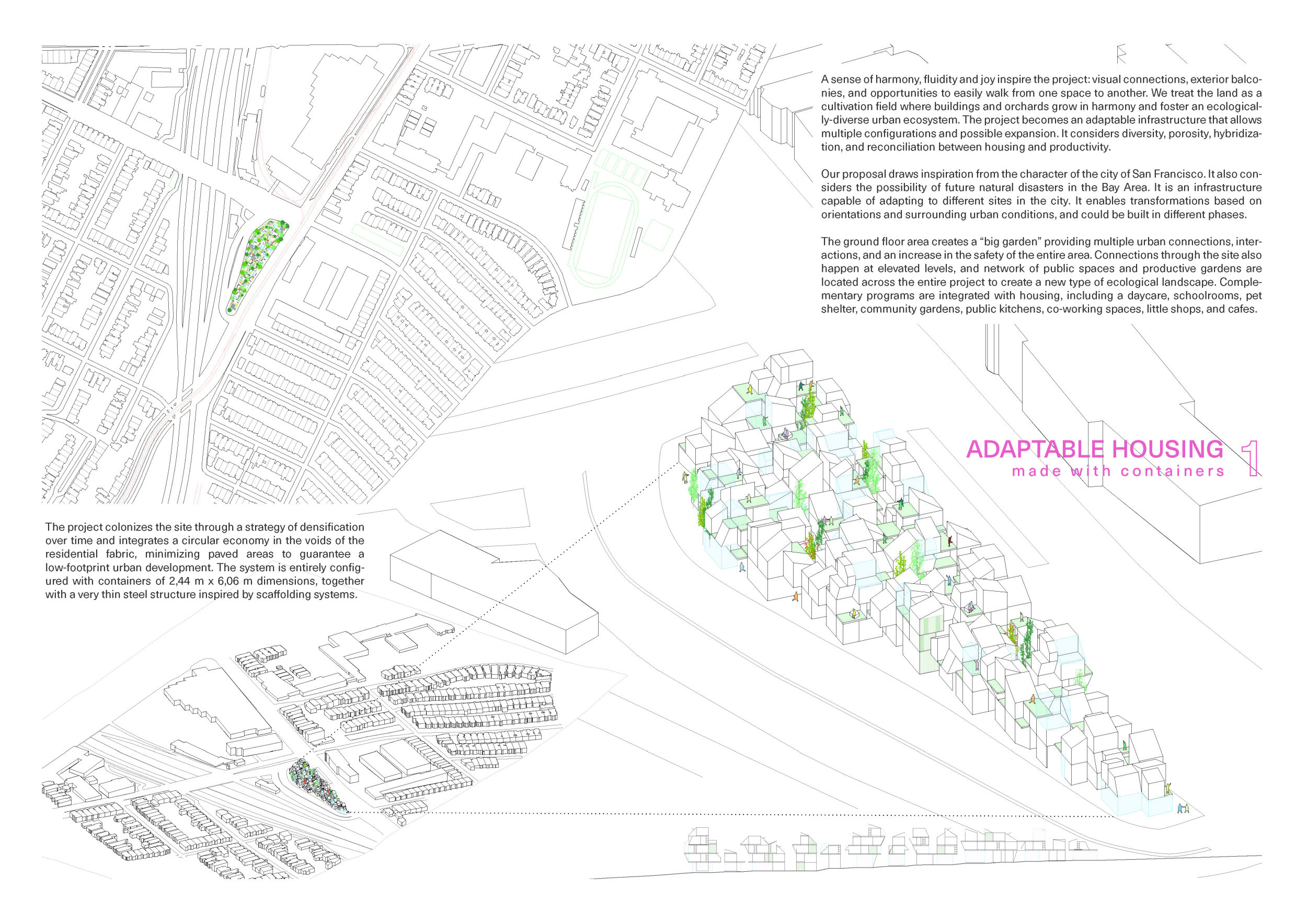 Architecture project // Steel Framework Supporting Community Gardens in ...