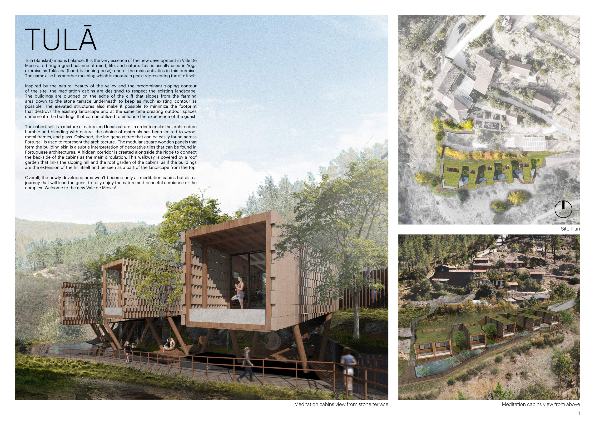 Architecture project // Elevated Cabins with Modular Panels Nestled in ...