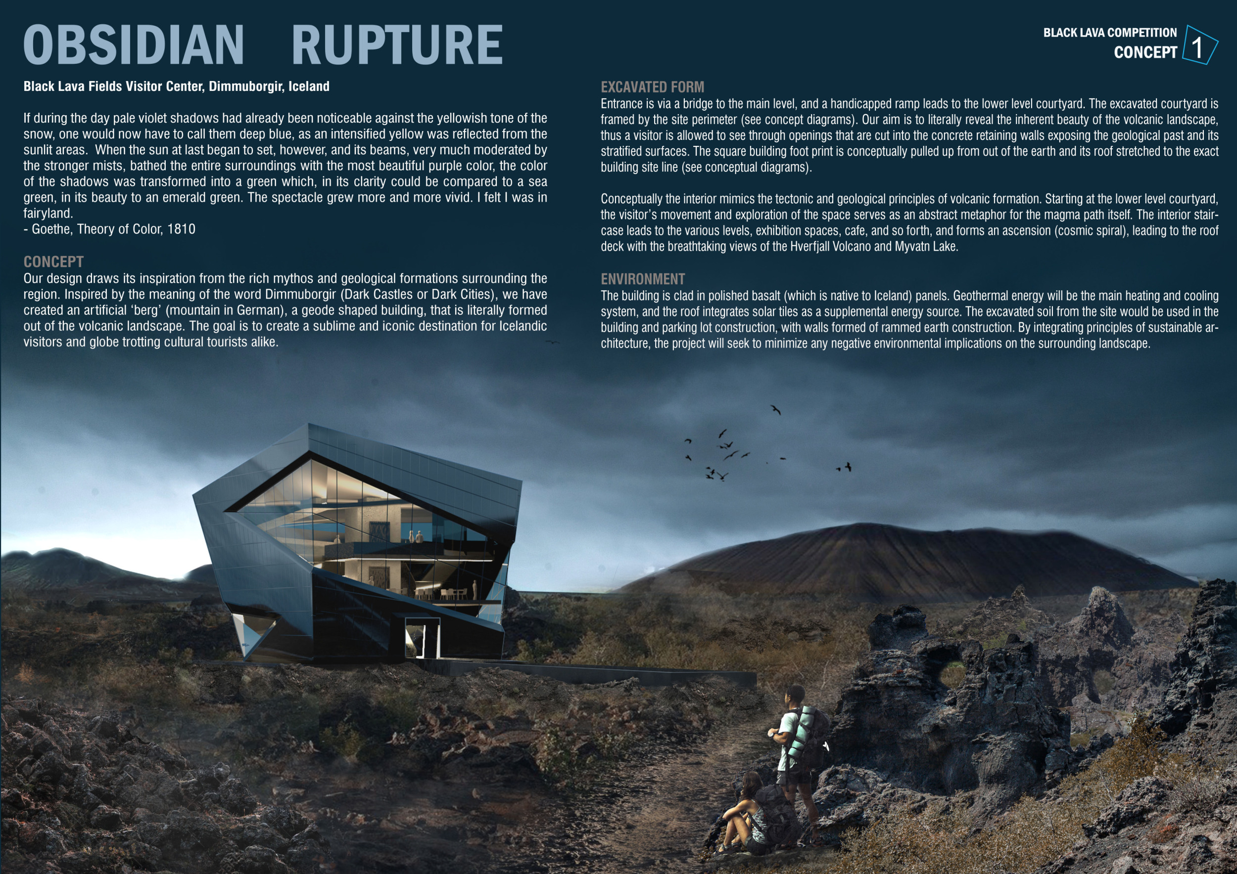 Project Using Basalt Architecture project // Dramatic Basalt Form with Exposed Geological ...