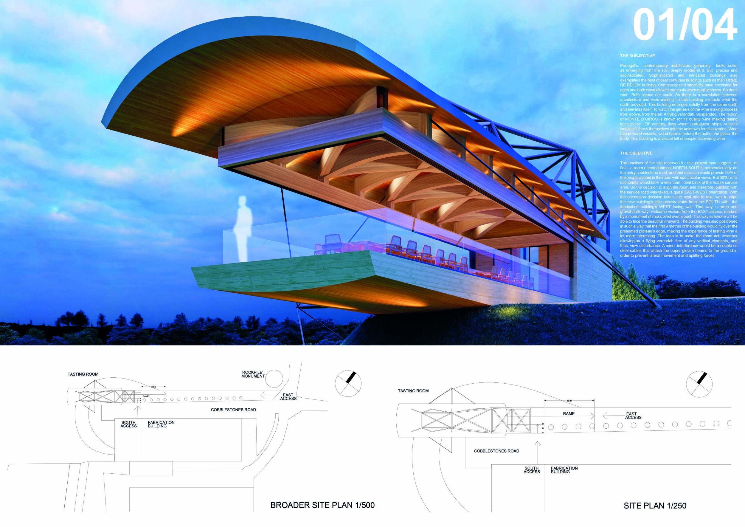 Plan Transparency Example Architecture Architecture project // Cantilevered Roof and Glass Transparency Create ...