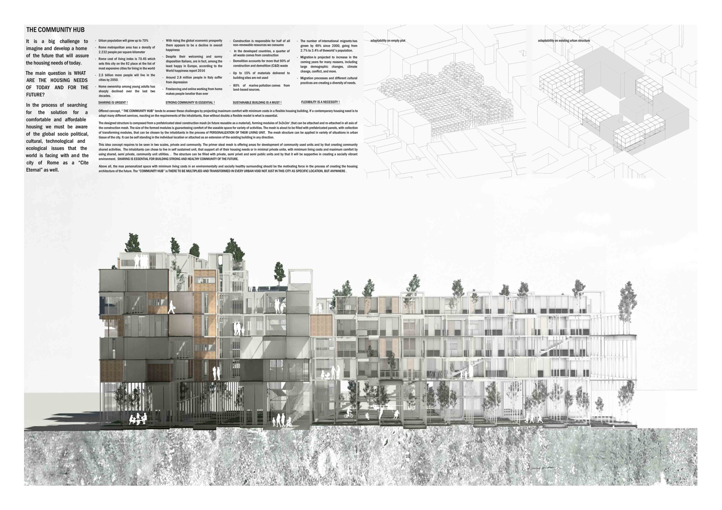 Architecture project // Steel Mesh Framework Elevating Flexible ...