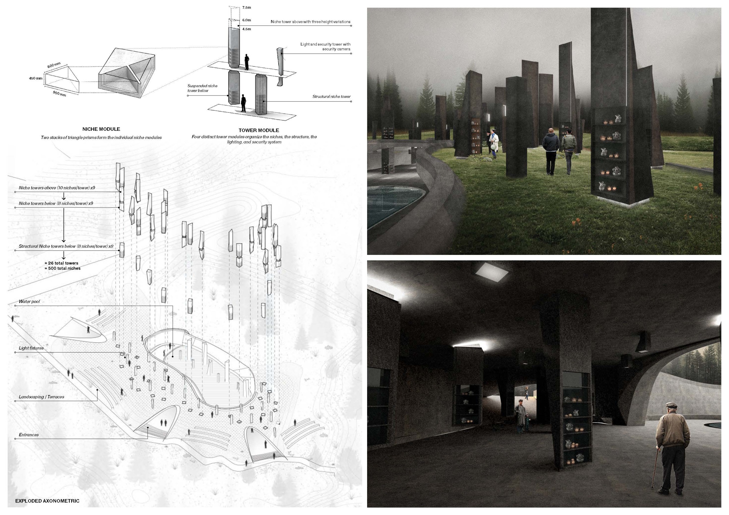 Architecture project // Reflective Water and Subterranean Niches in a ...