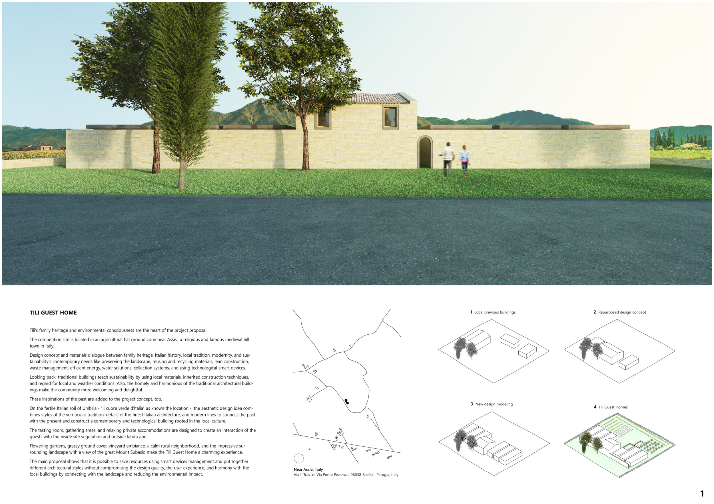 Architecture project // Community Retreat Featuring Stone Walls and ...