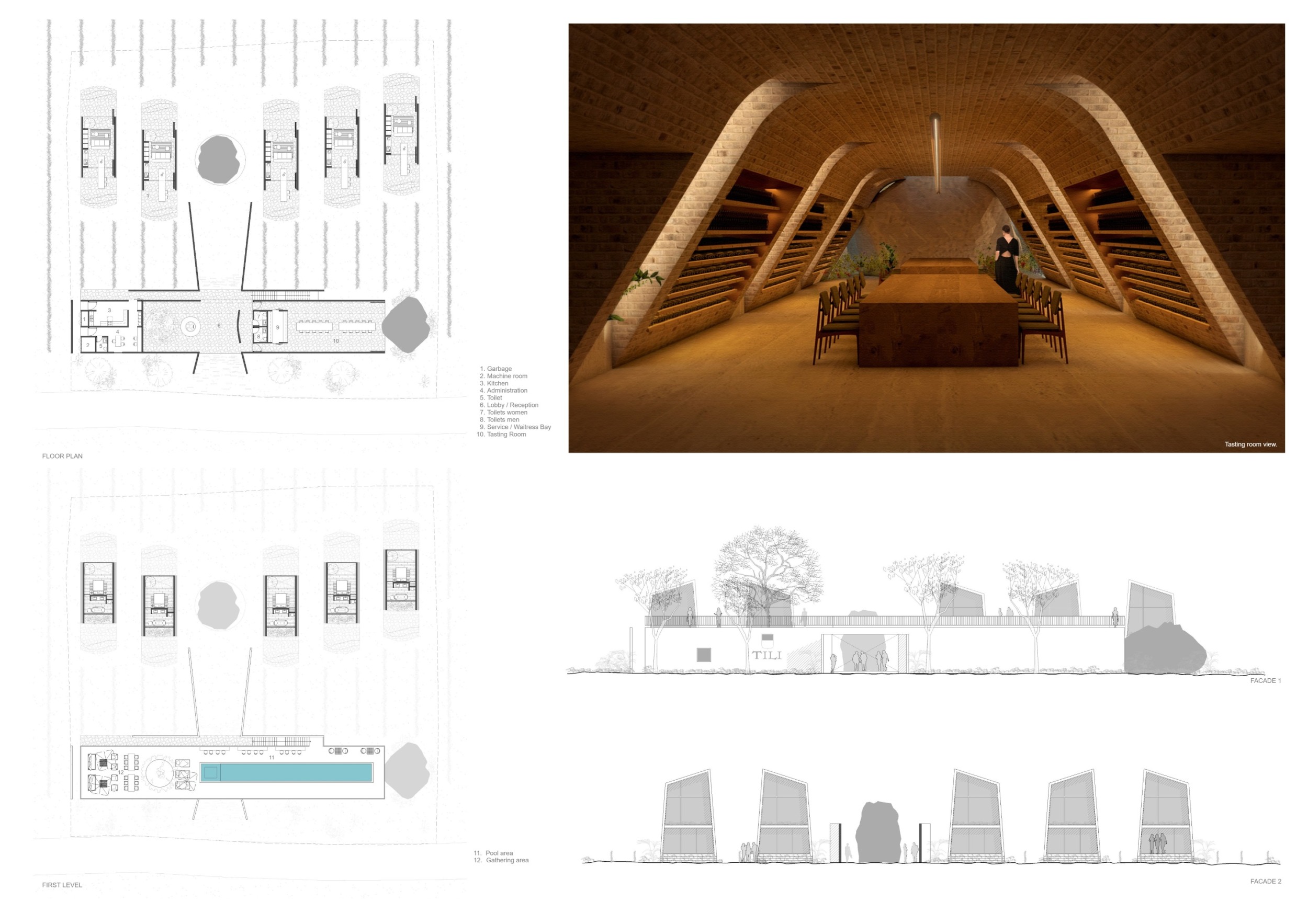 Architecture project // Concave Roofs and Stone Facades Amidst Italian ...