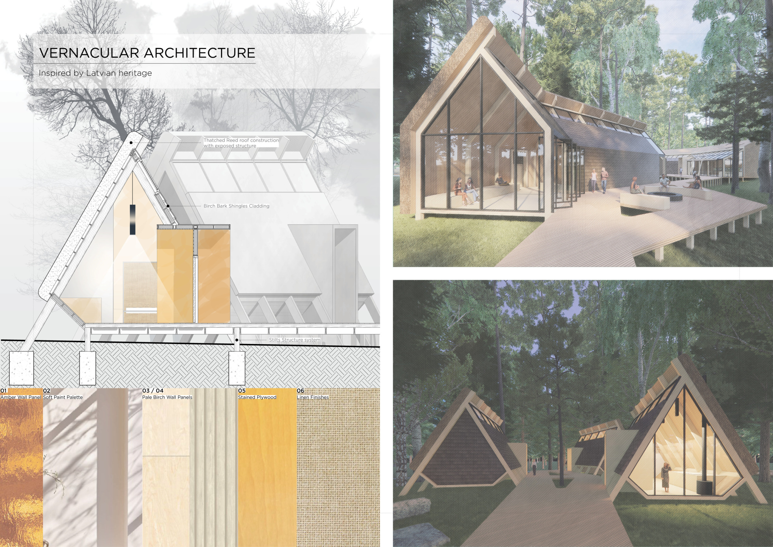 Architecture project // Birch Bark Shingles and Reed Cladding Form a ...