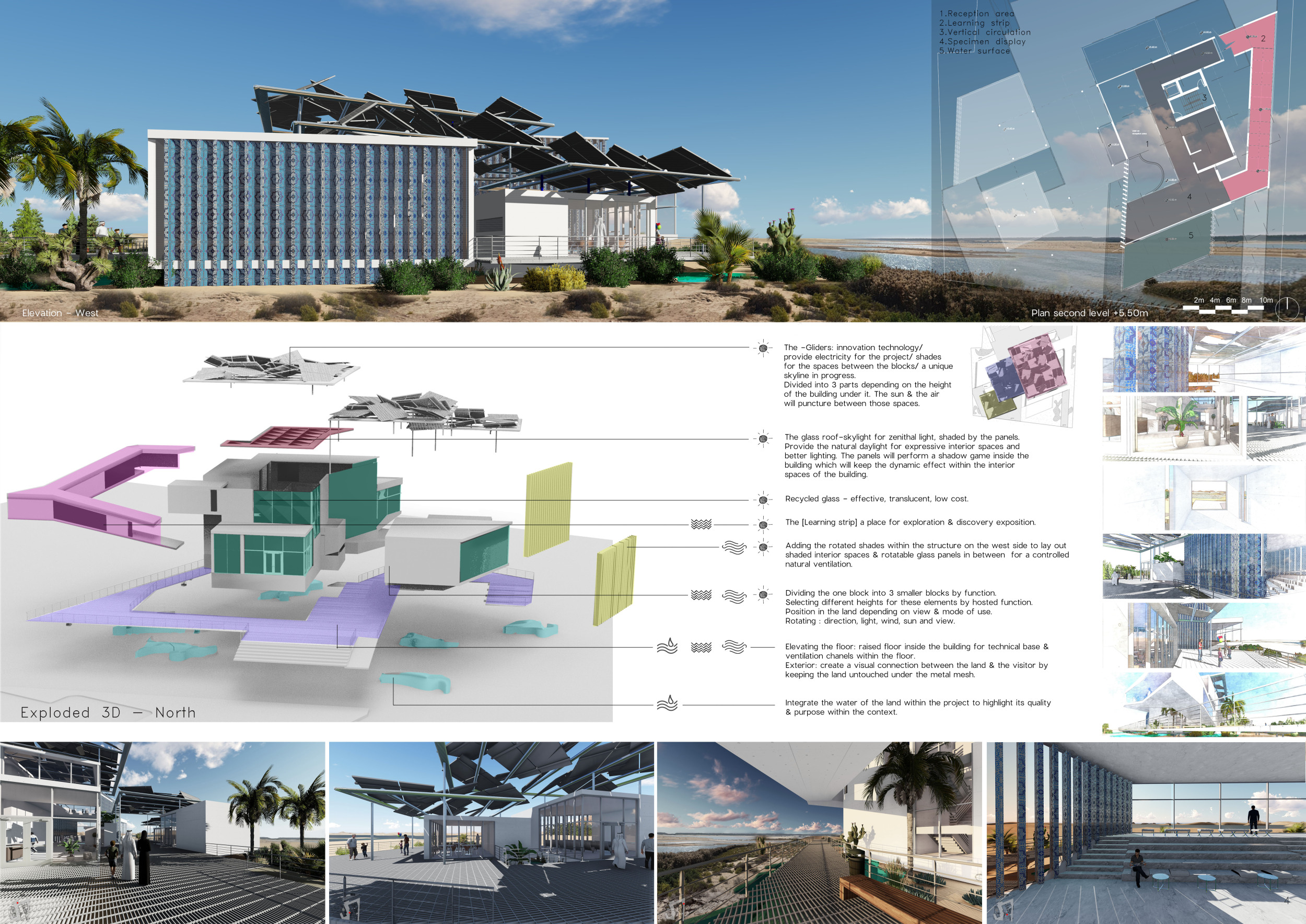Architecture project // Flapping Solar Panels and Recycled Glass ...