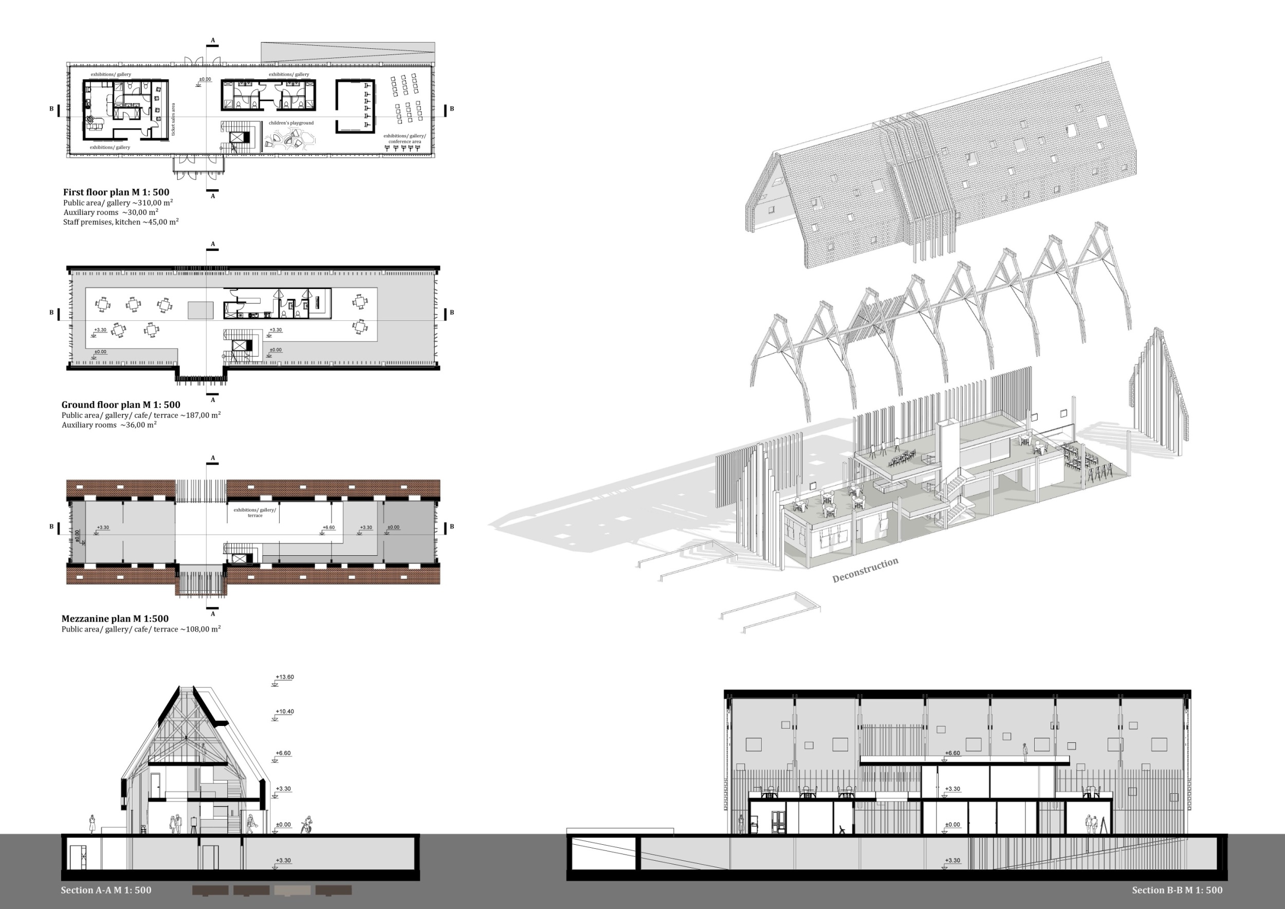 Architecture project // Wooden Columns and Natural Brown Facade in a ...