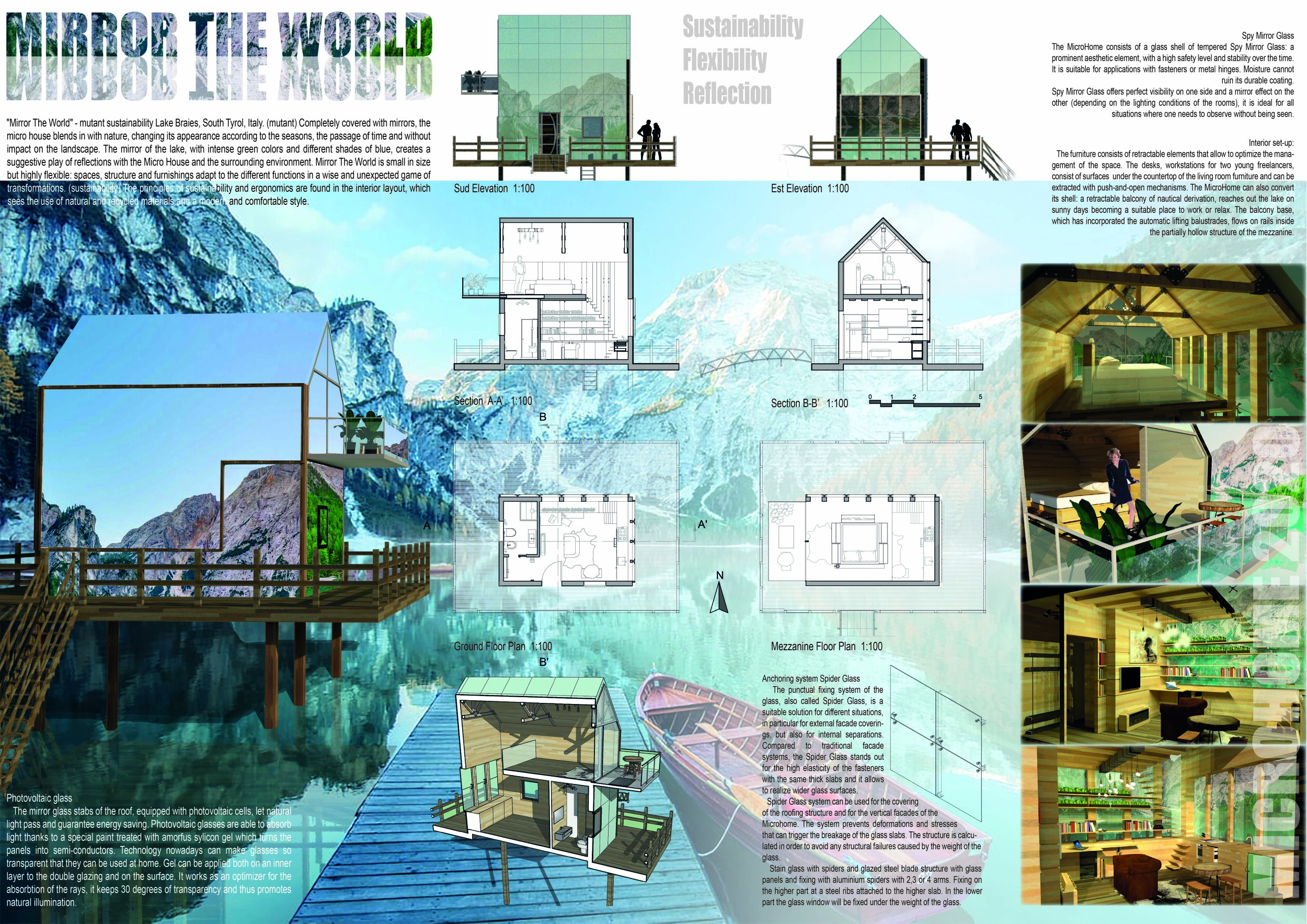 Architecture project // Reflective Micro Home with Photovoltaic ...