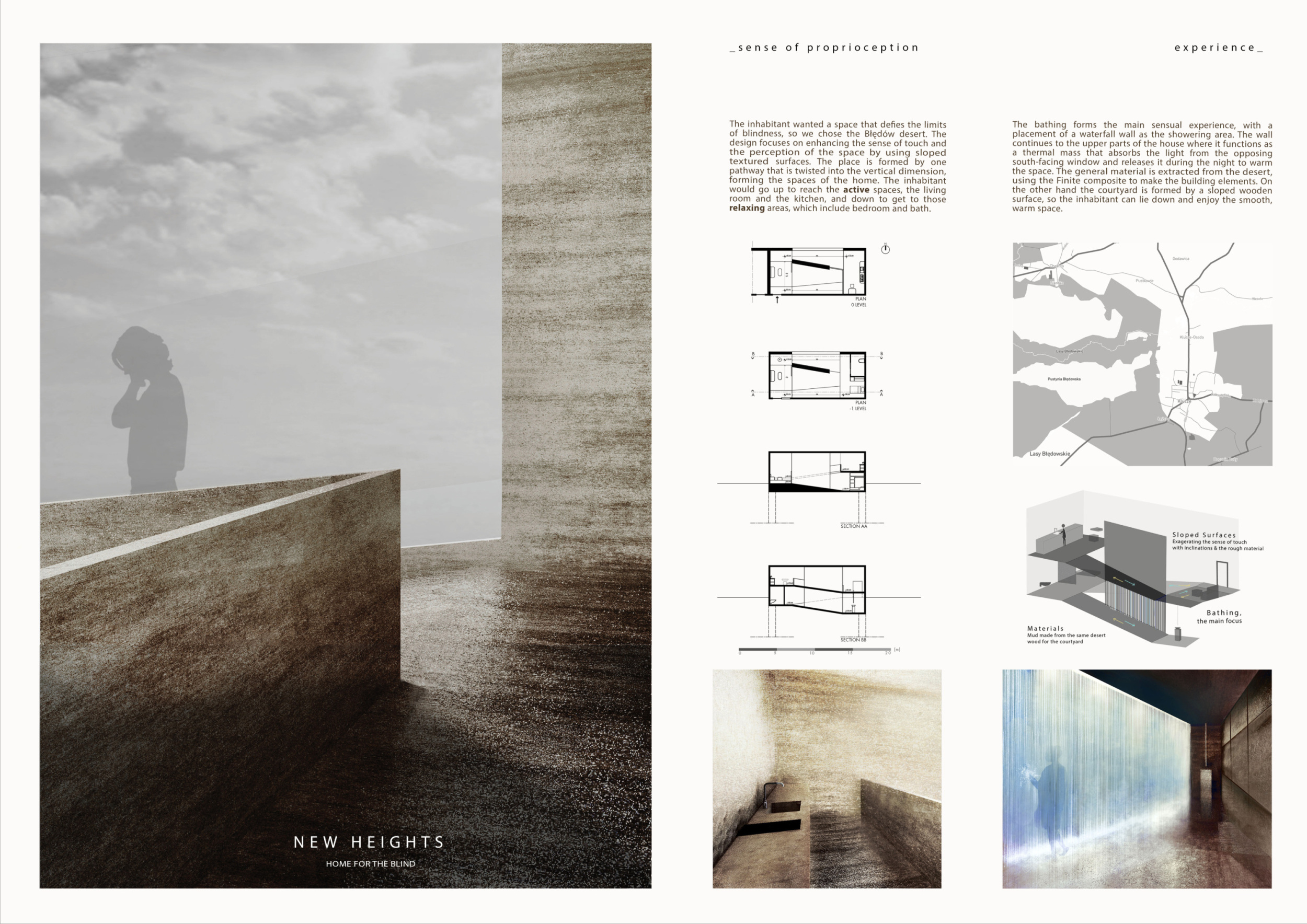 Architecture project // Tactile Pathways and Thermal Mass in a Desert ...
