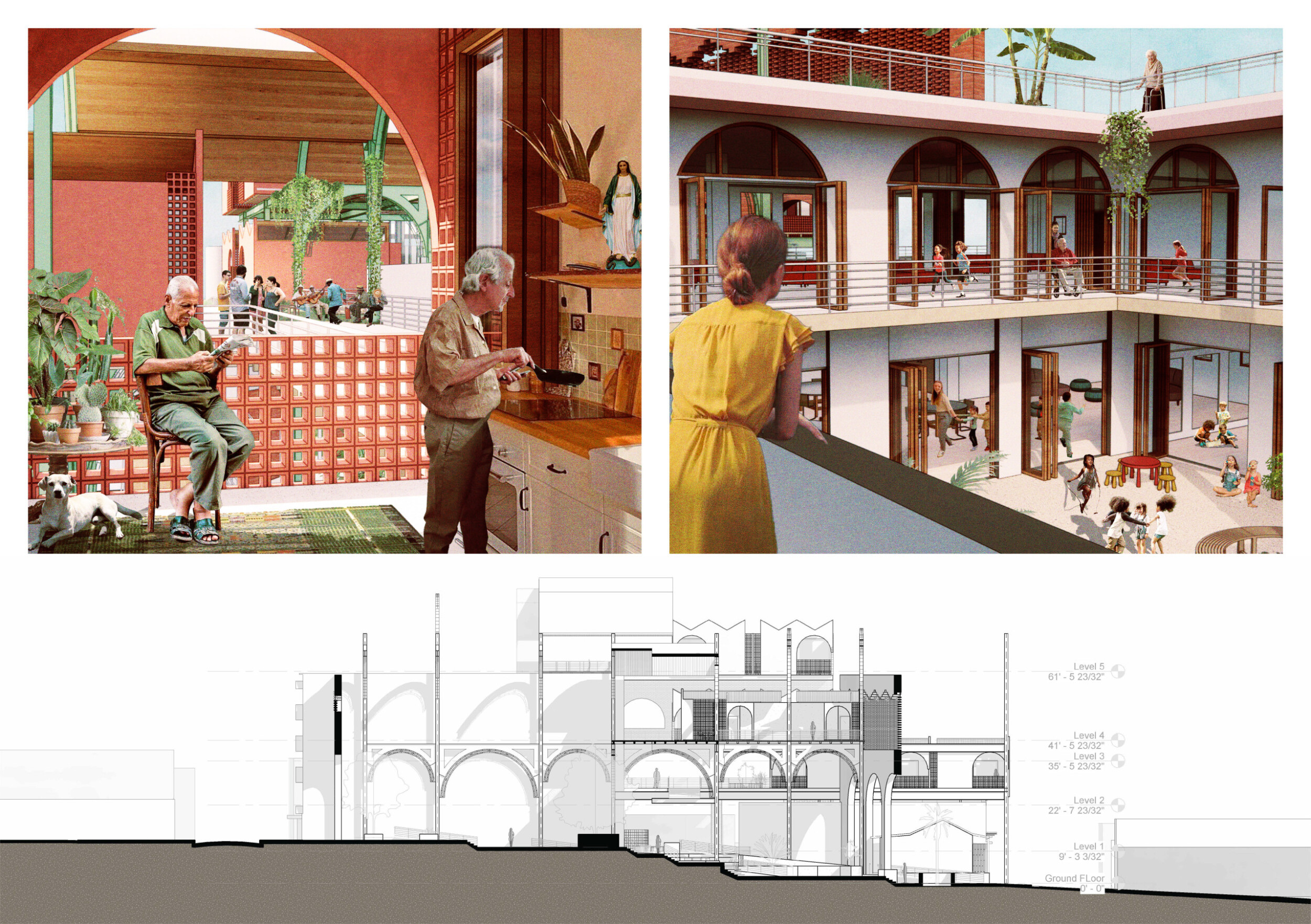 Senior Bricks Architecture project // Revitalizing Urban Fabric with Brick Masonry ...
