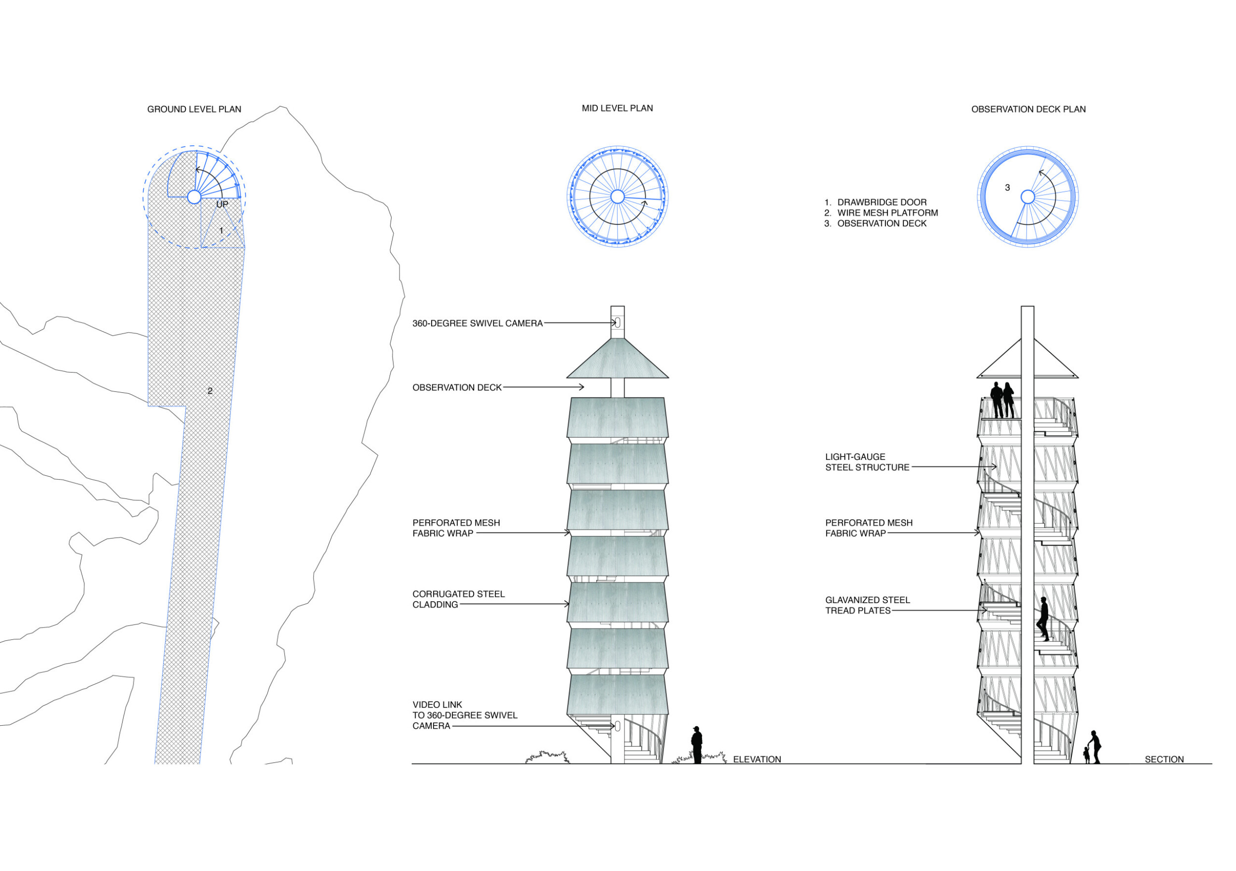 Architecture project // Cylindrical Structure Featuring Corrugated ...