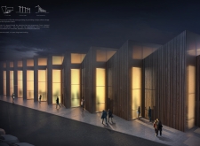 2nd Prize Winner + 
BB STUDENT AWARD + 
BB GREEN AWARDkipislandauditorium architecture competition winners