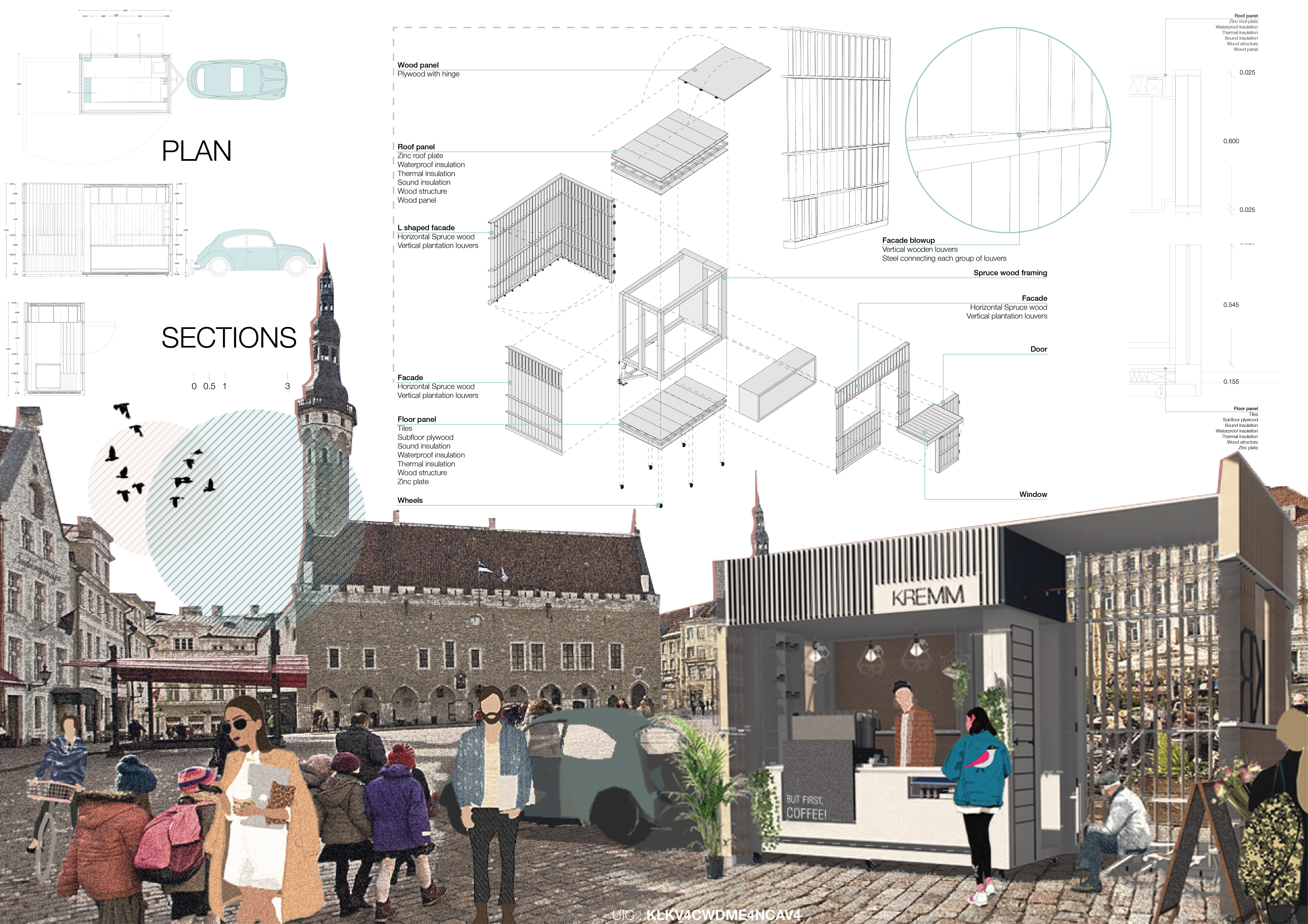 Architecture project // Operable Louvers Define a Compact Social Space ...