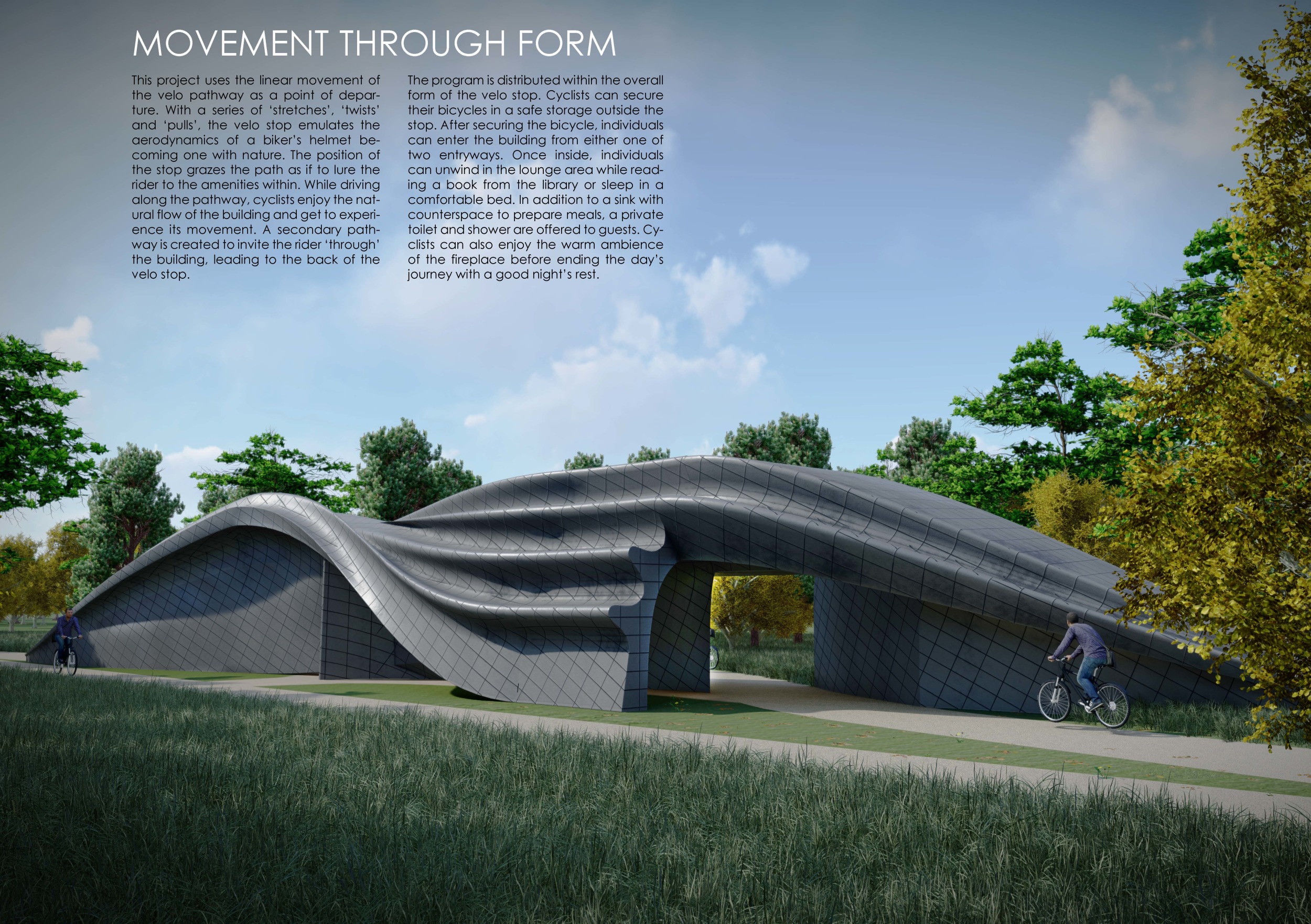 Velo Projects Architecture project // Aerodynamic Curves Enhance Cycling Experience ...