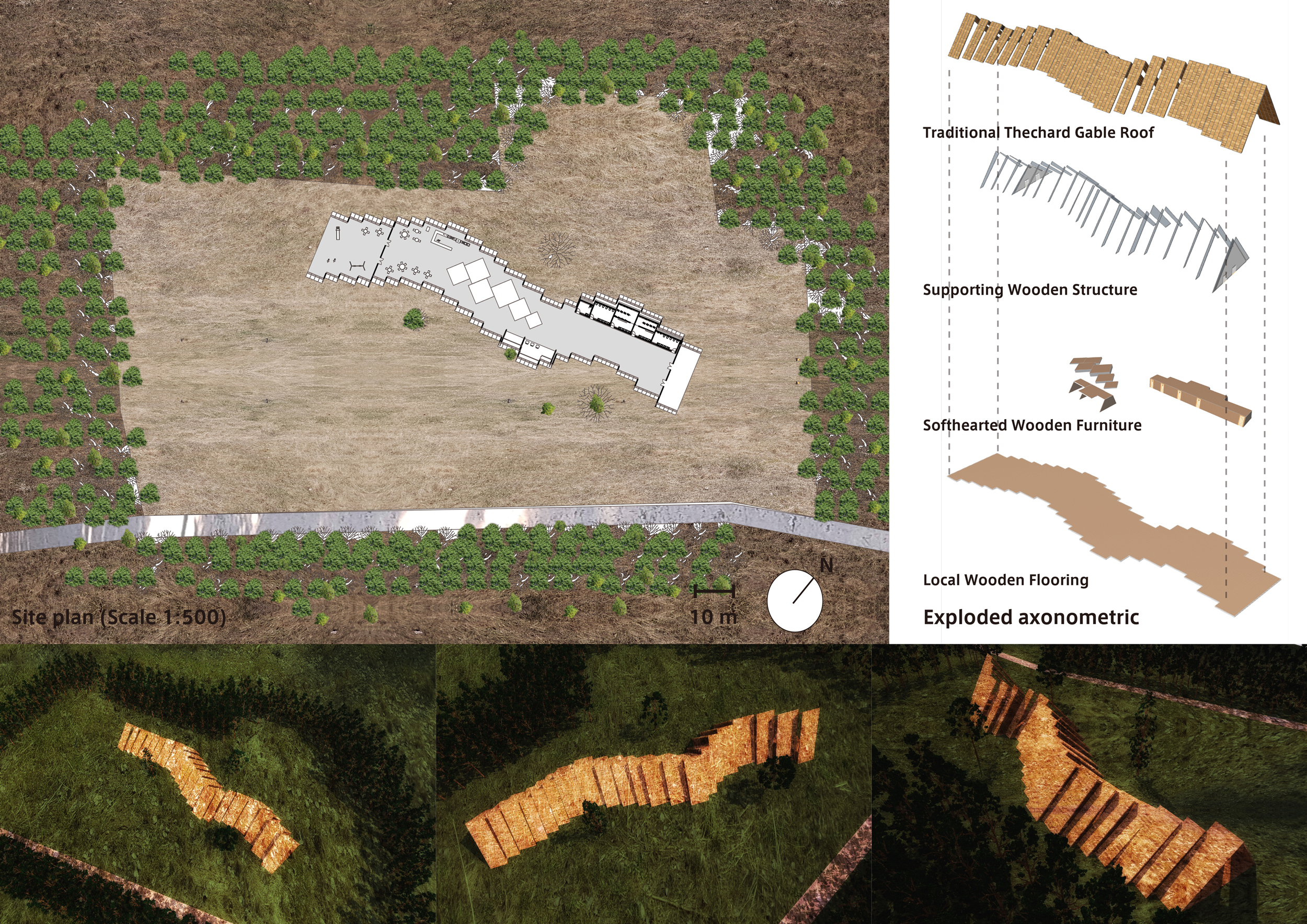 Architecture project // Thatched Gable Roof Blending Natural ...