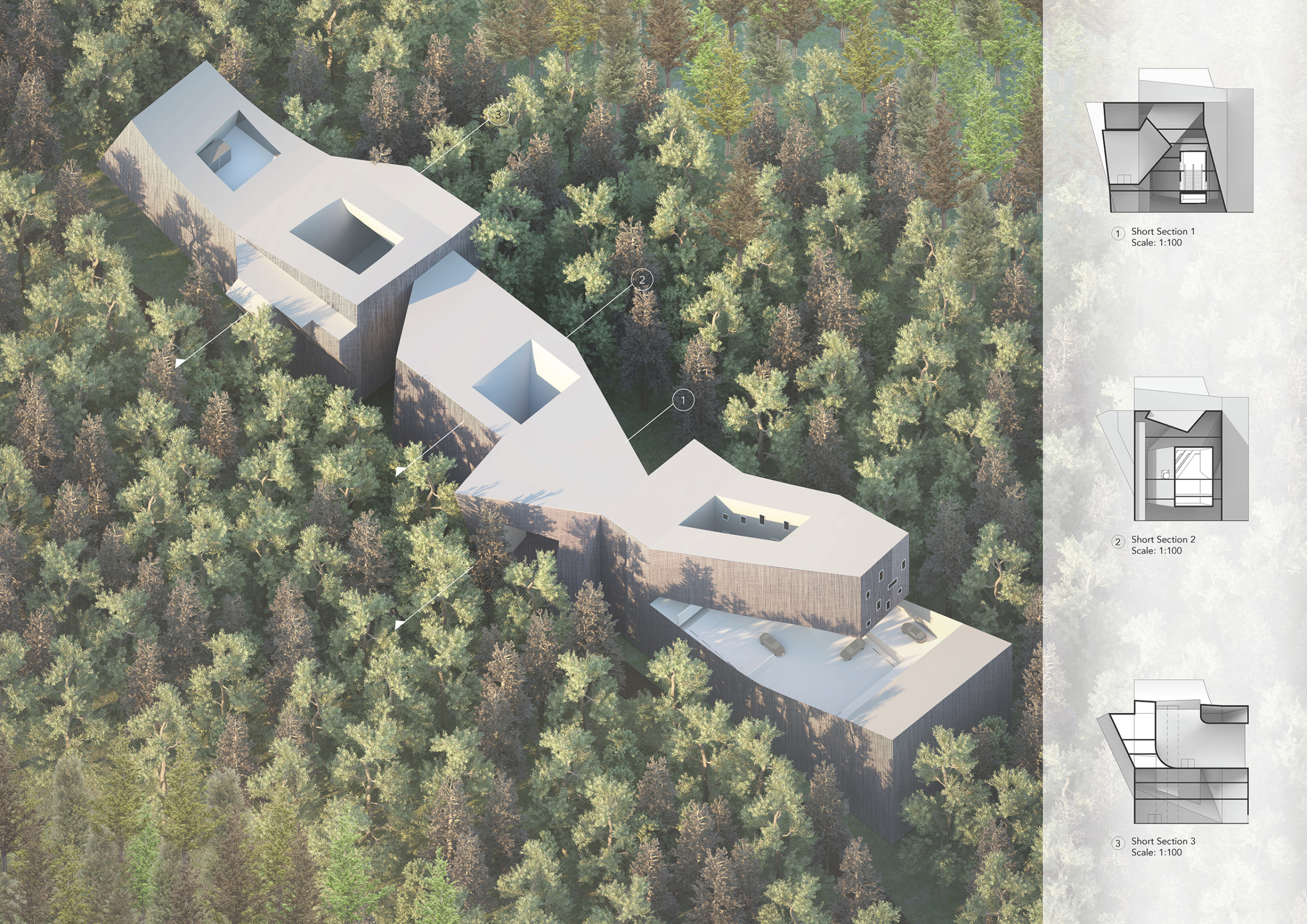 Architecture project // Metal Panelled Structure Resembling an Aircraft ...