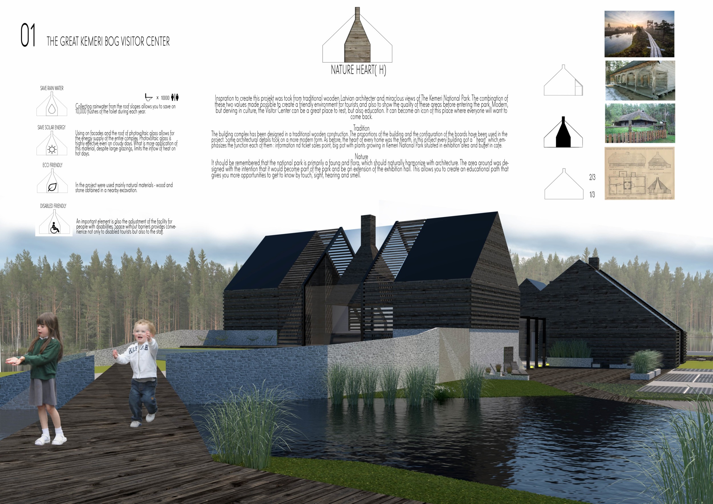 Architecture project // Barrier-Free Visitor Center Featuring Natural ...