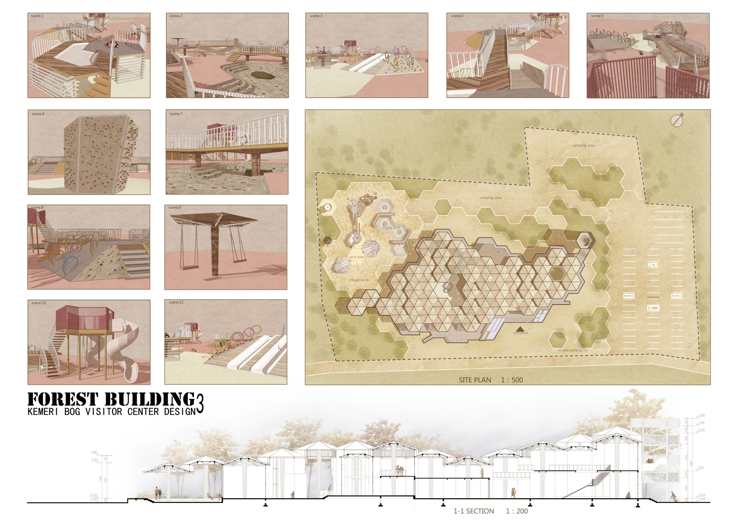 Architecture project // Dynamic Light Play in Hexagonal Modular ...