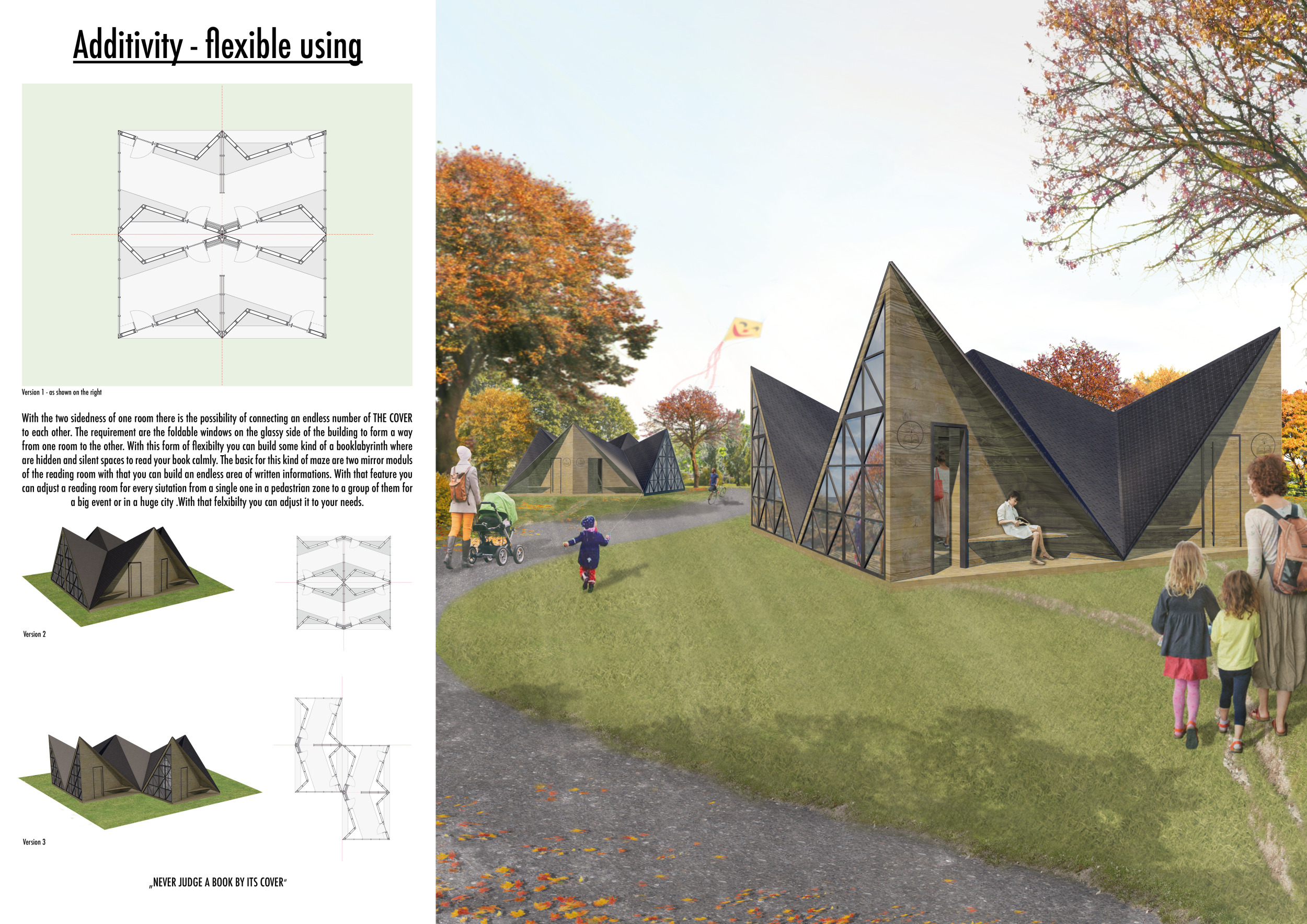 Architecture project // Diagonal Facades Create Unique Reading Spaces ...